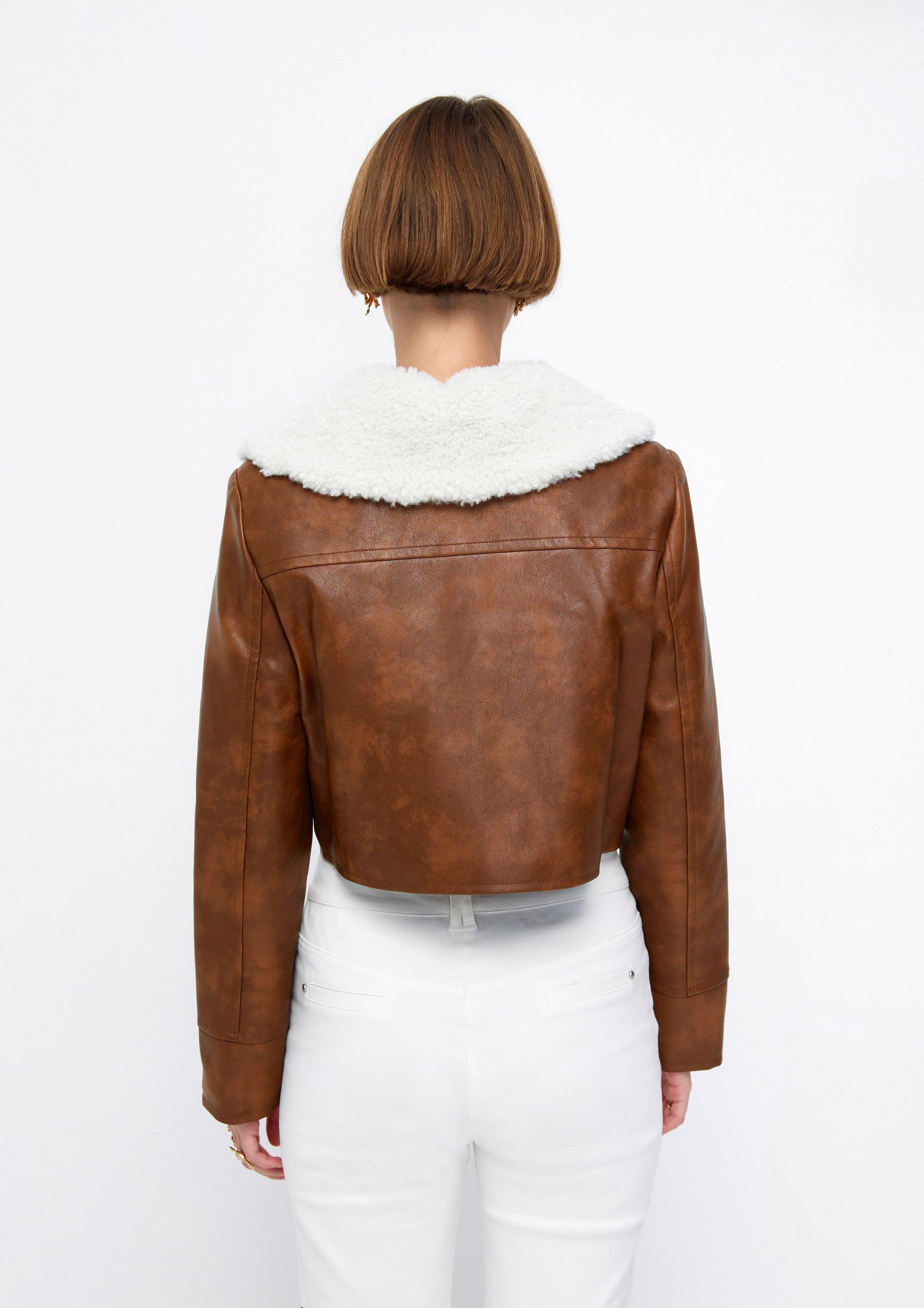 Cropped Leather Jacket Lost In Museum Collection