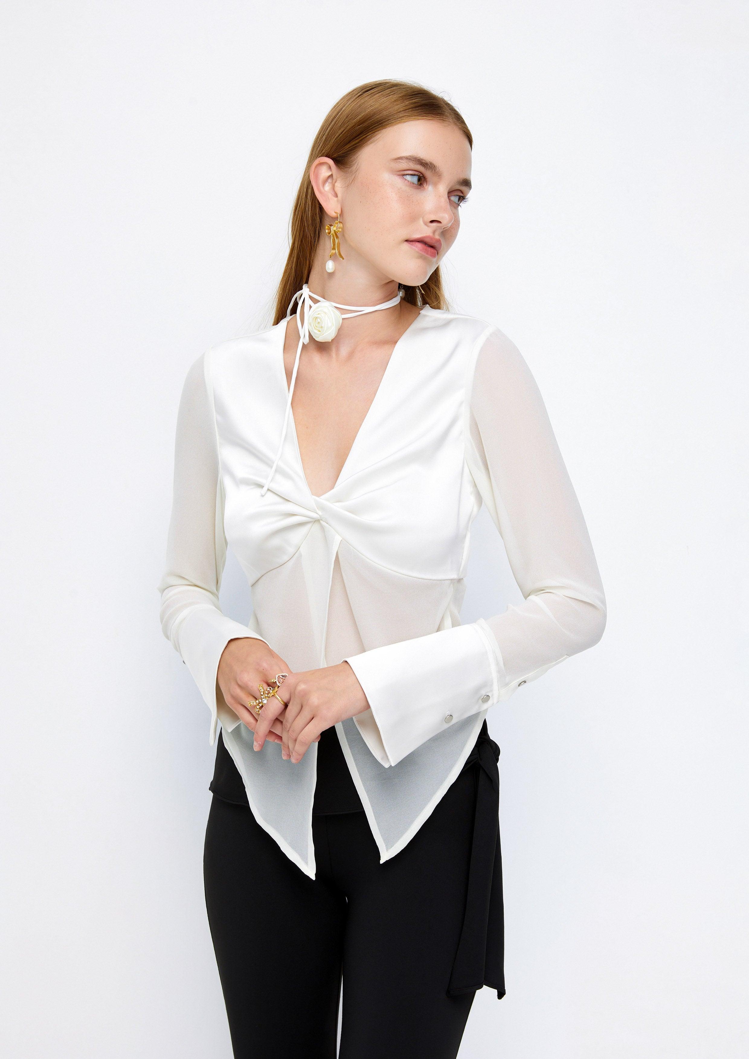 Sheer Twist Blouse Lost In Museum Collection