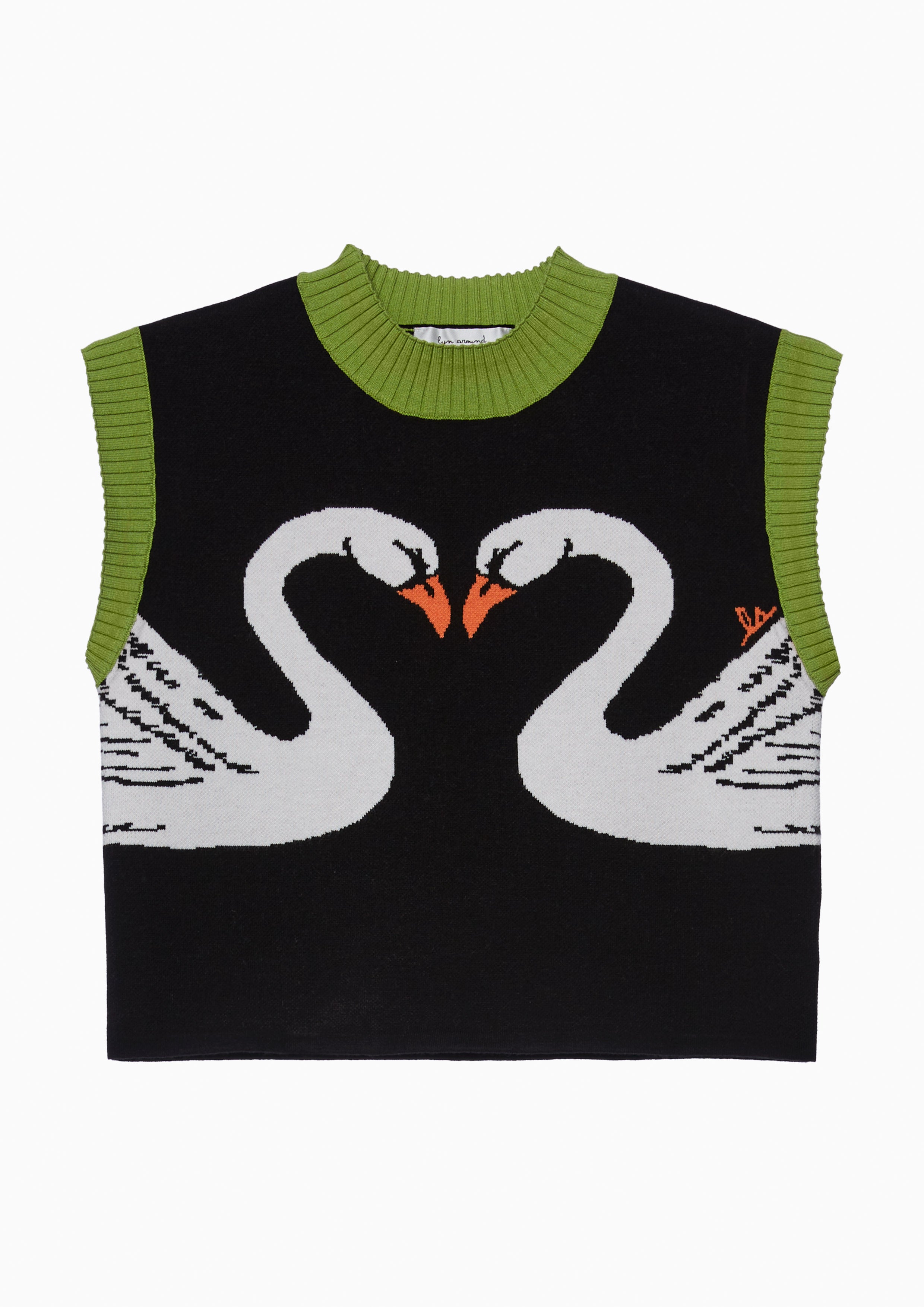 Swan's Love Sleeveless Cropped Top Lost In Museum Collection