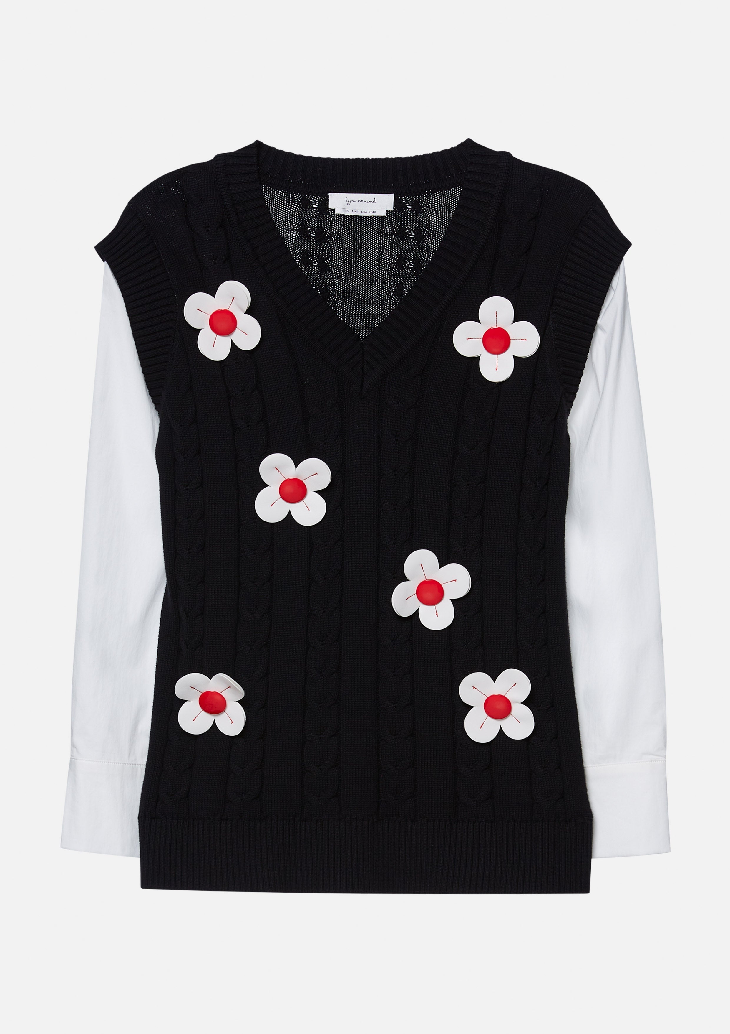 Floral Long Sleeve Ribbed Knitted Top Lost In Museum Collection