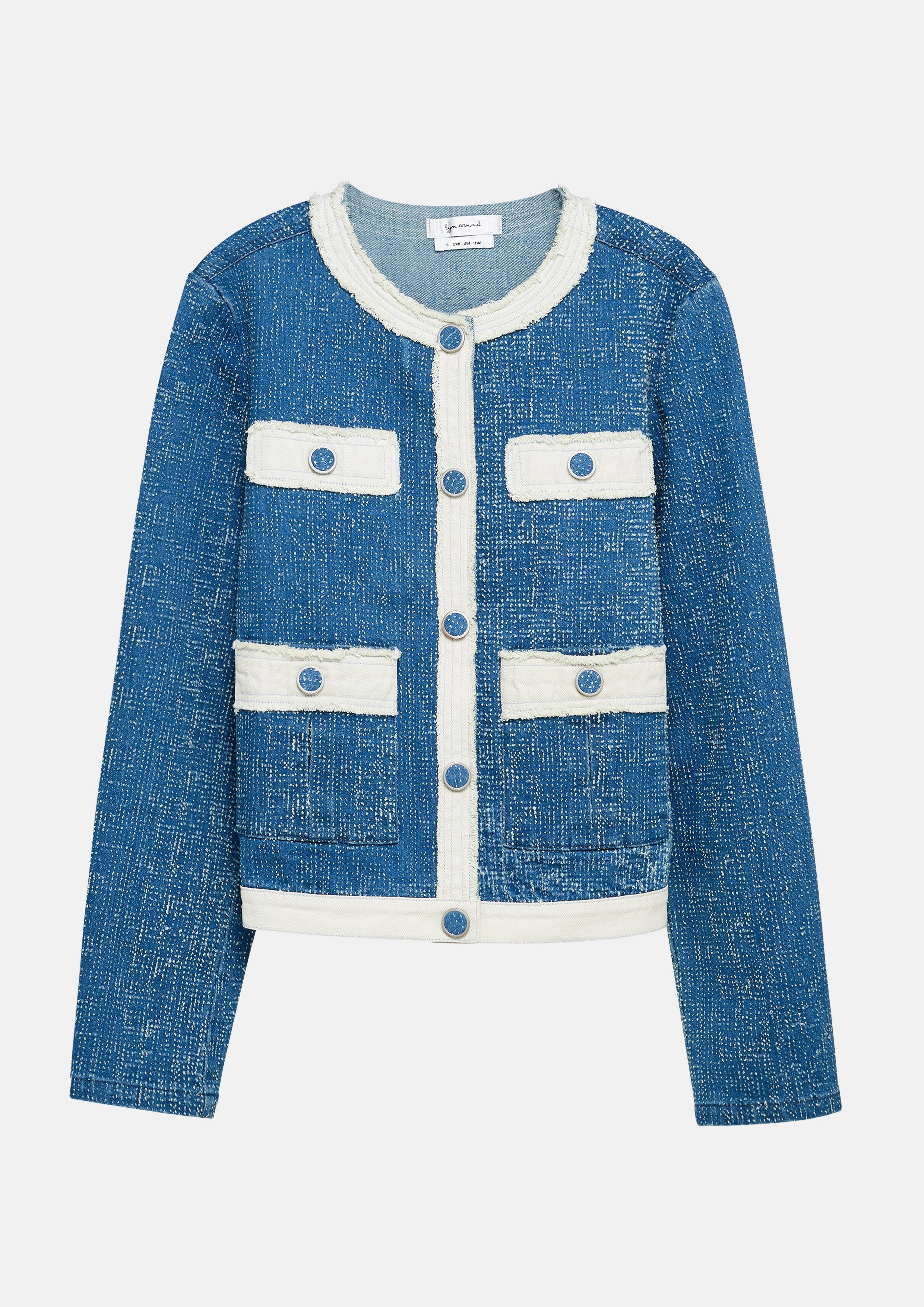 Frayed Trimmed Denim Jacket Lost In Museum Collection