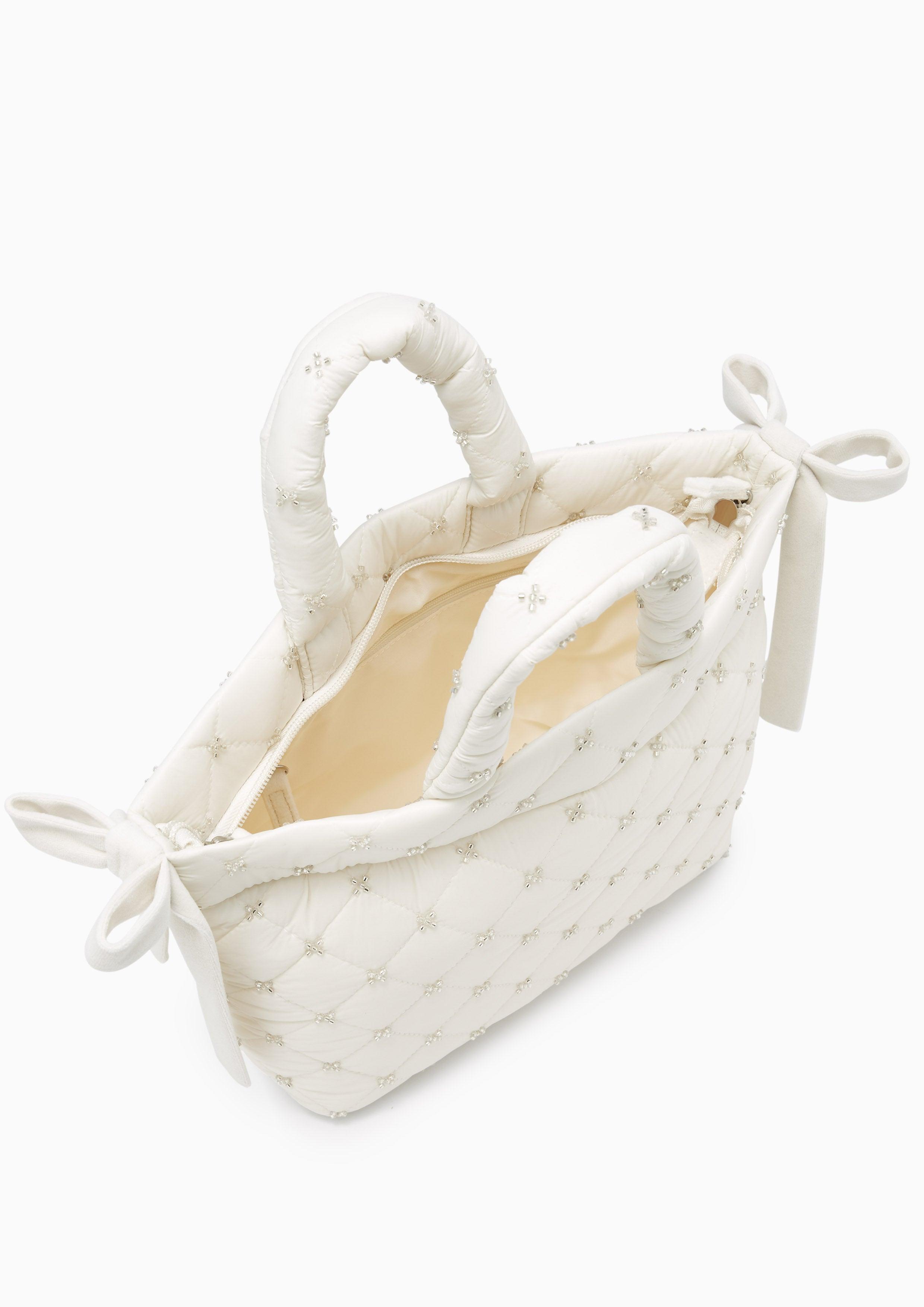 Monsur Top Handle Bag White