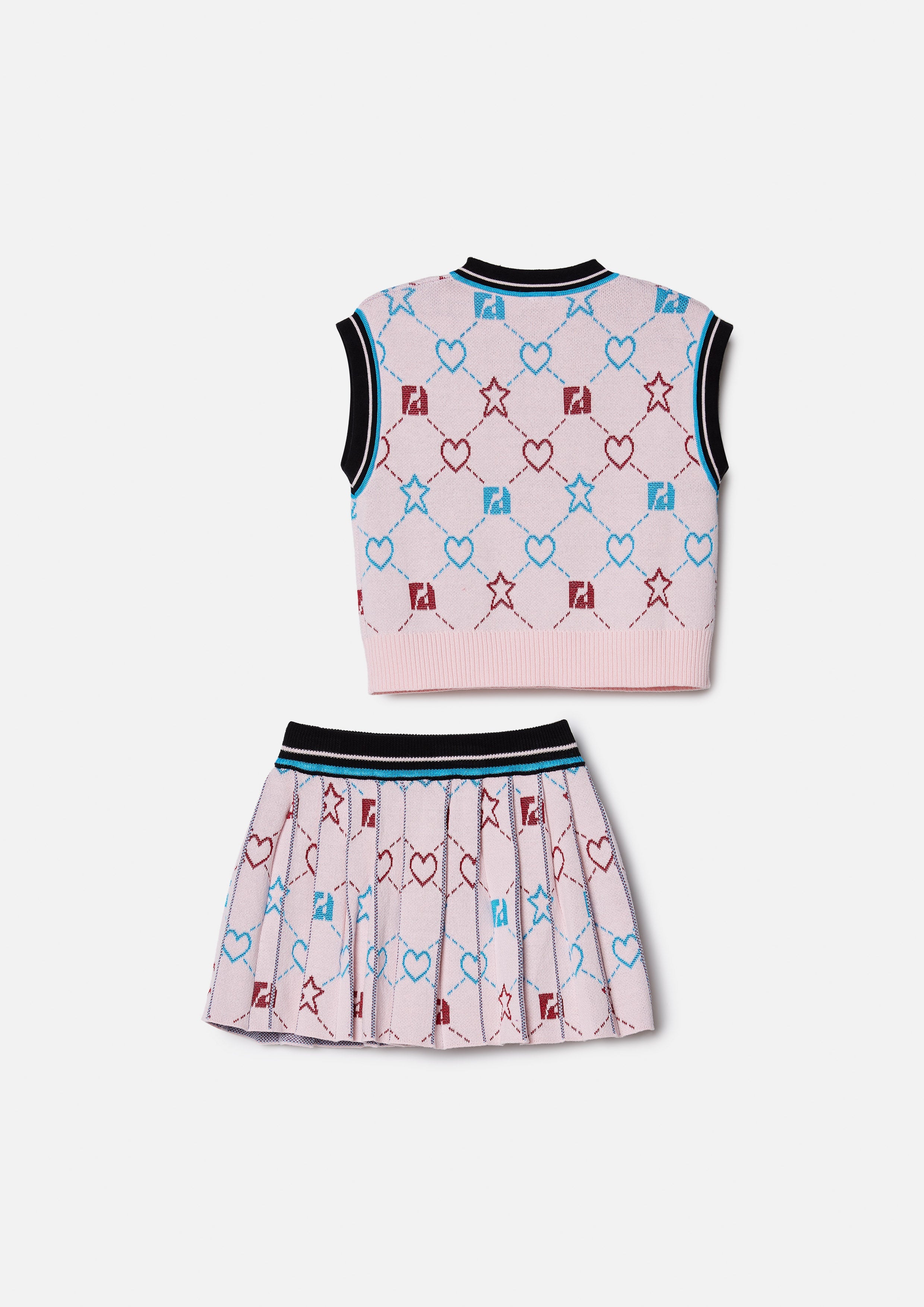 Knit Heart And Star Print Kid Set Femme Power Collection