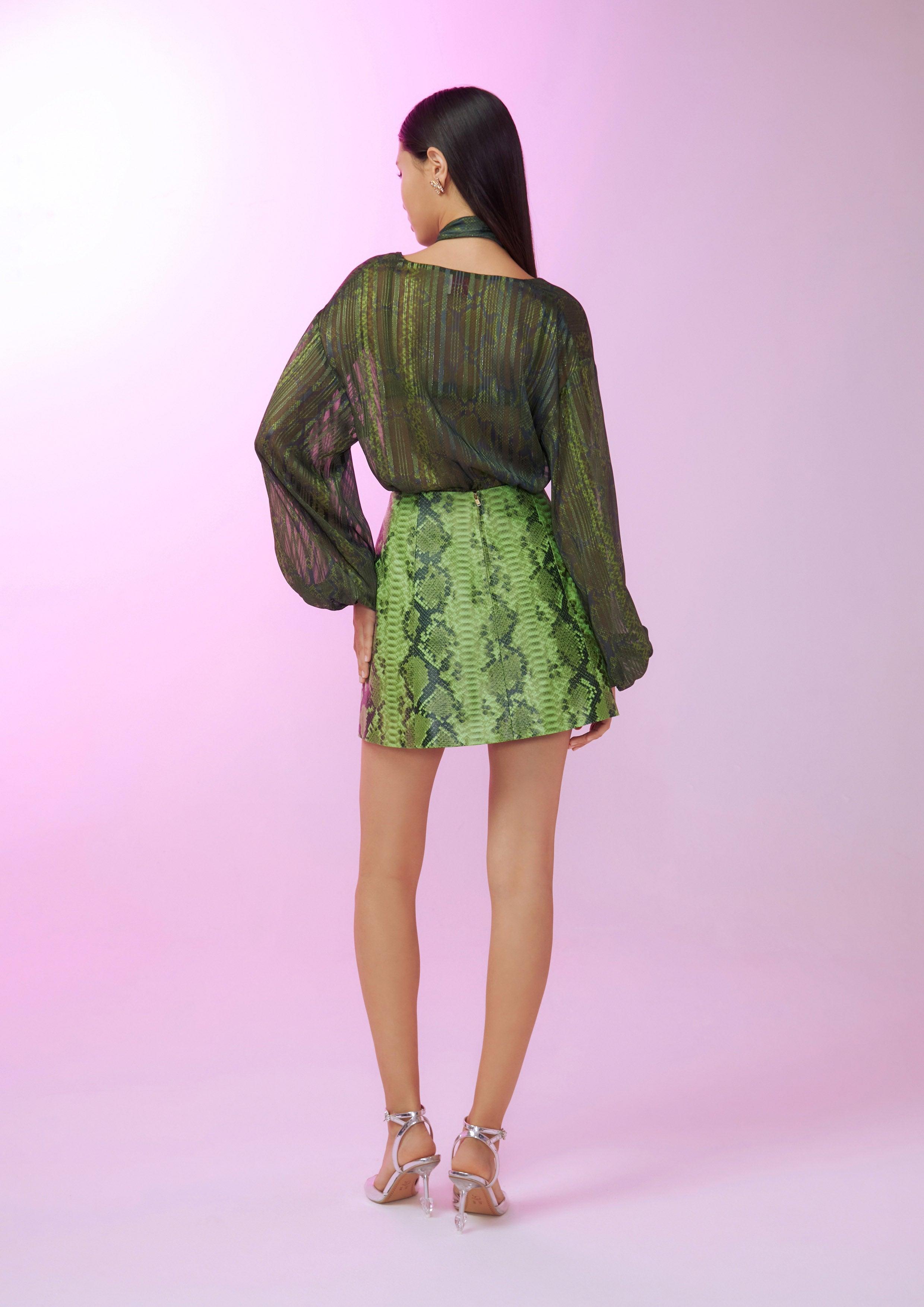 Python Mini Skirt Green Femme Power Collection