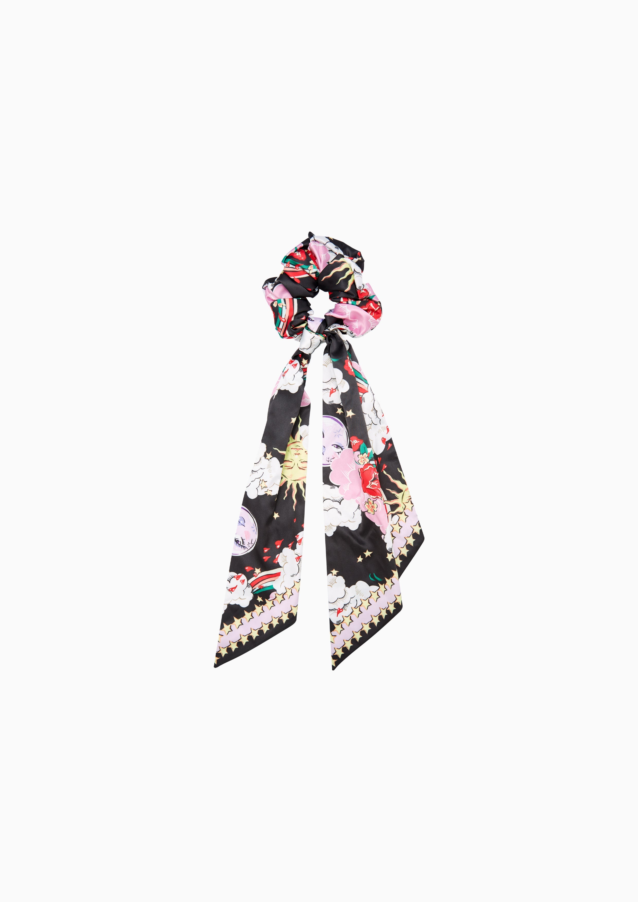 Chromatic Daydream Print Scrunchie Twilly Multi Color