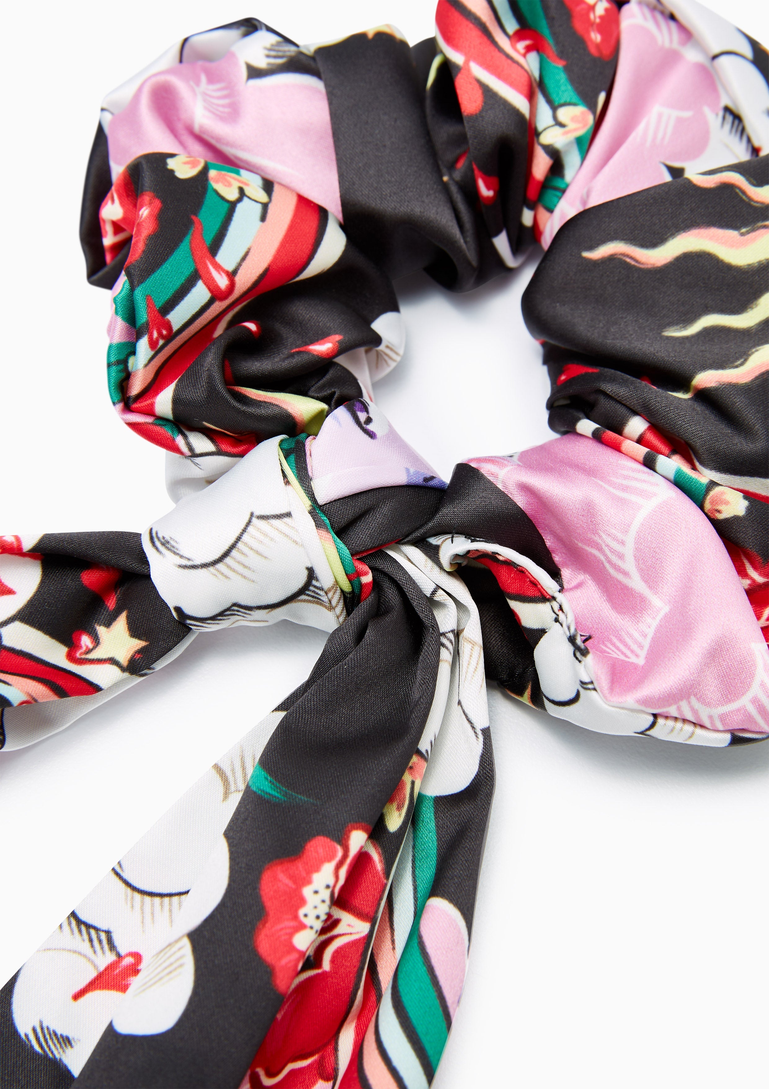 Chromatic Daydream Print Scrunchie Twilly Multi Color