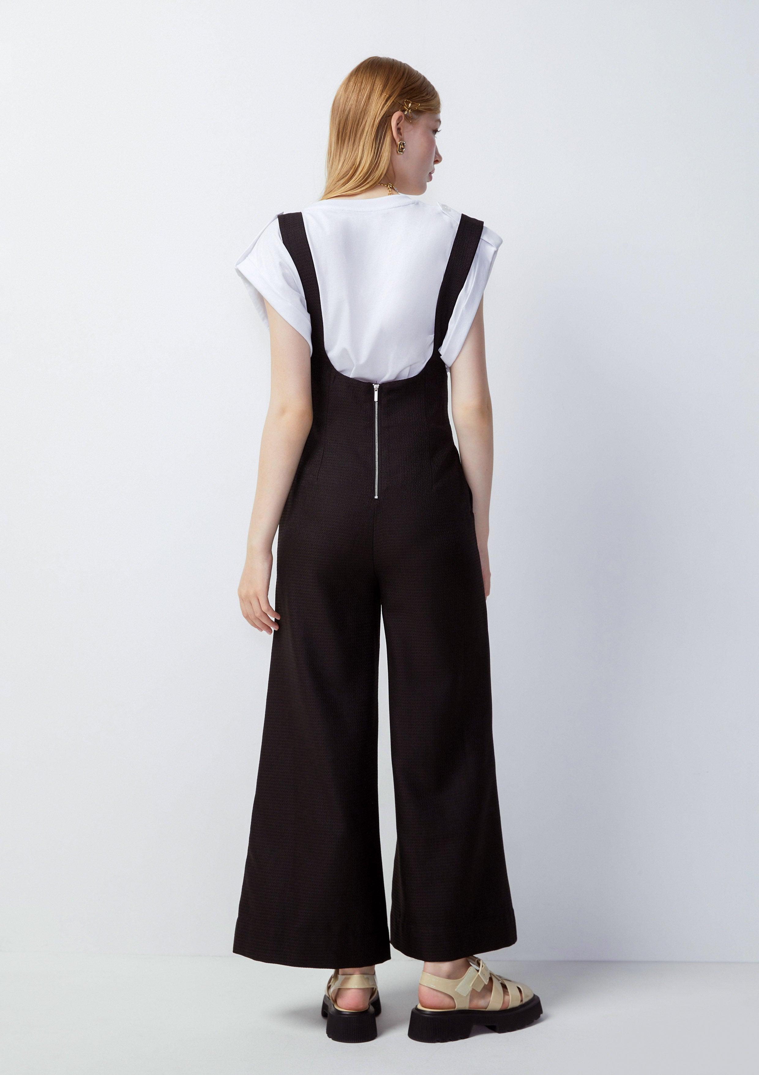 Daisy Accent Overall Black