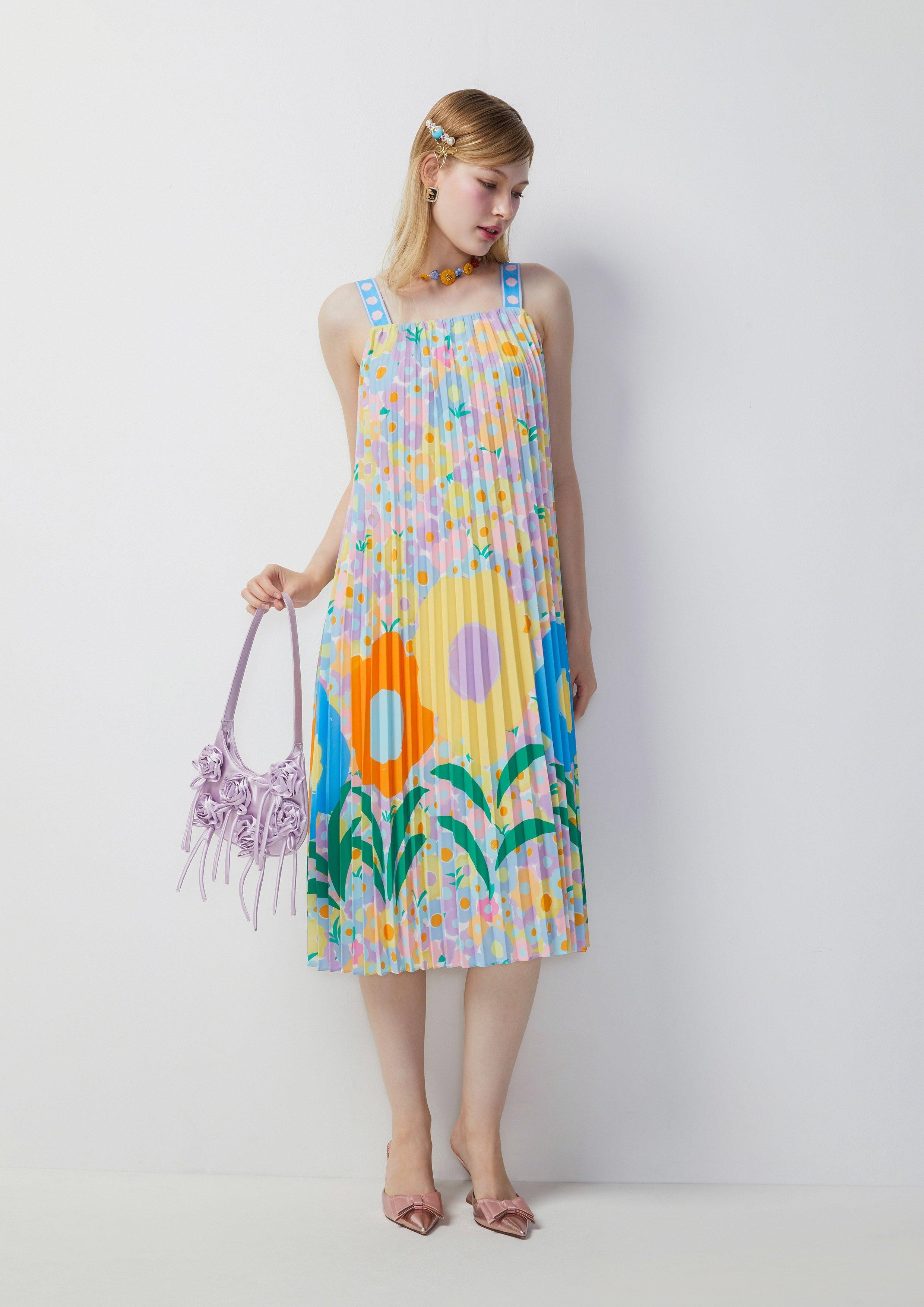 Femme Power Blossom Midi Dress Multi Color