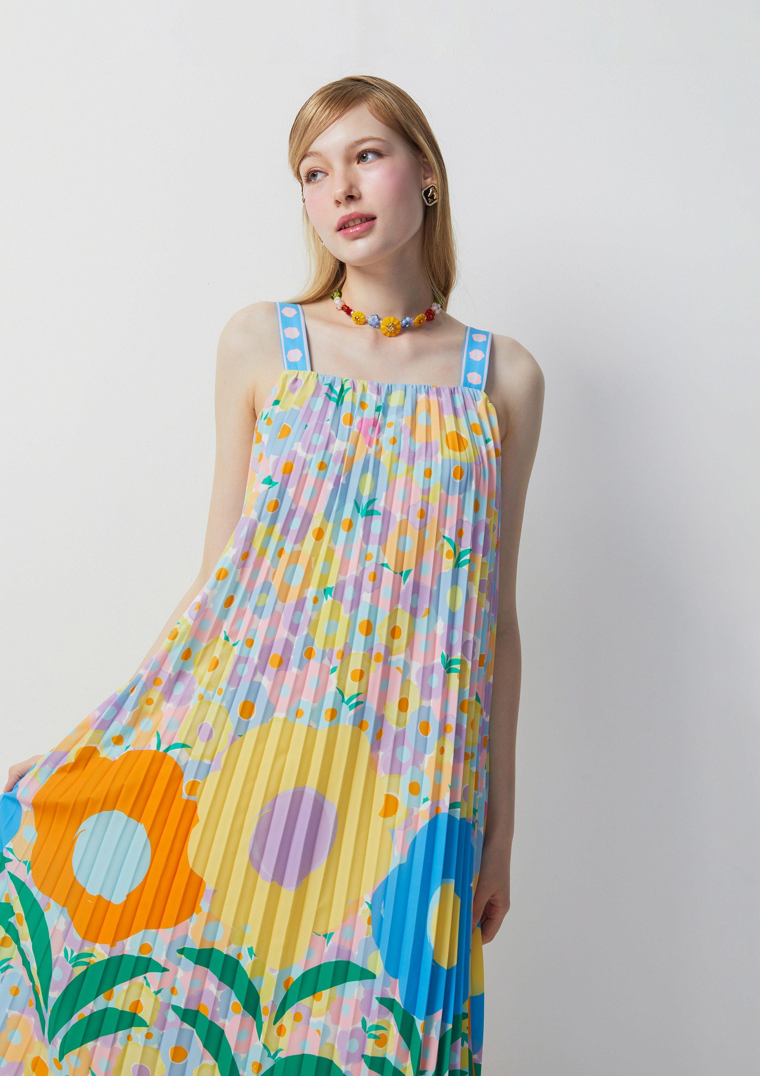 Femme Power Blossom Midi Dress Multi Color