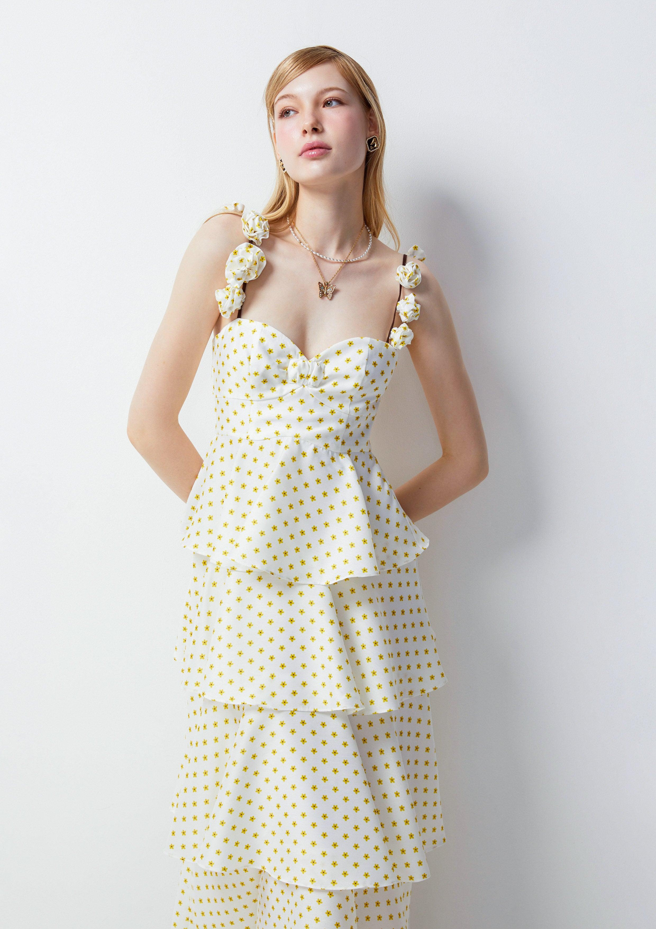 Femme Power Polka Dot Midi Dress Multi Color