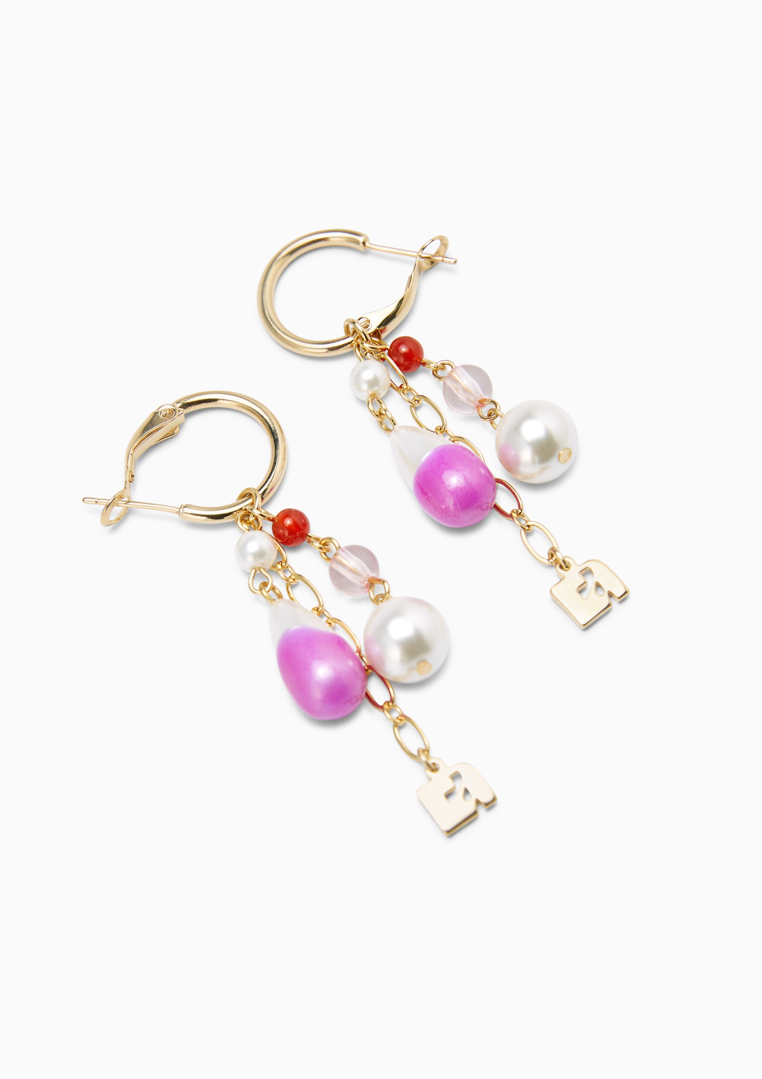 Pearl Strand Earrings Multi Color