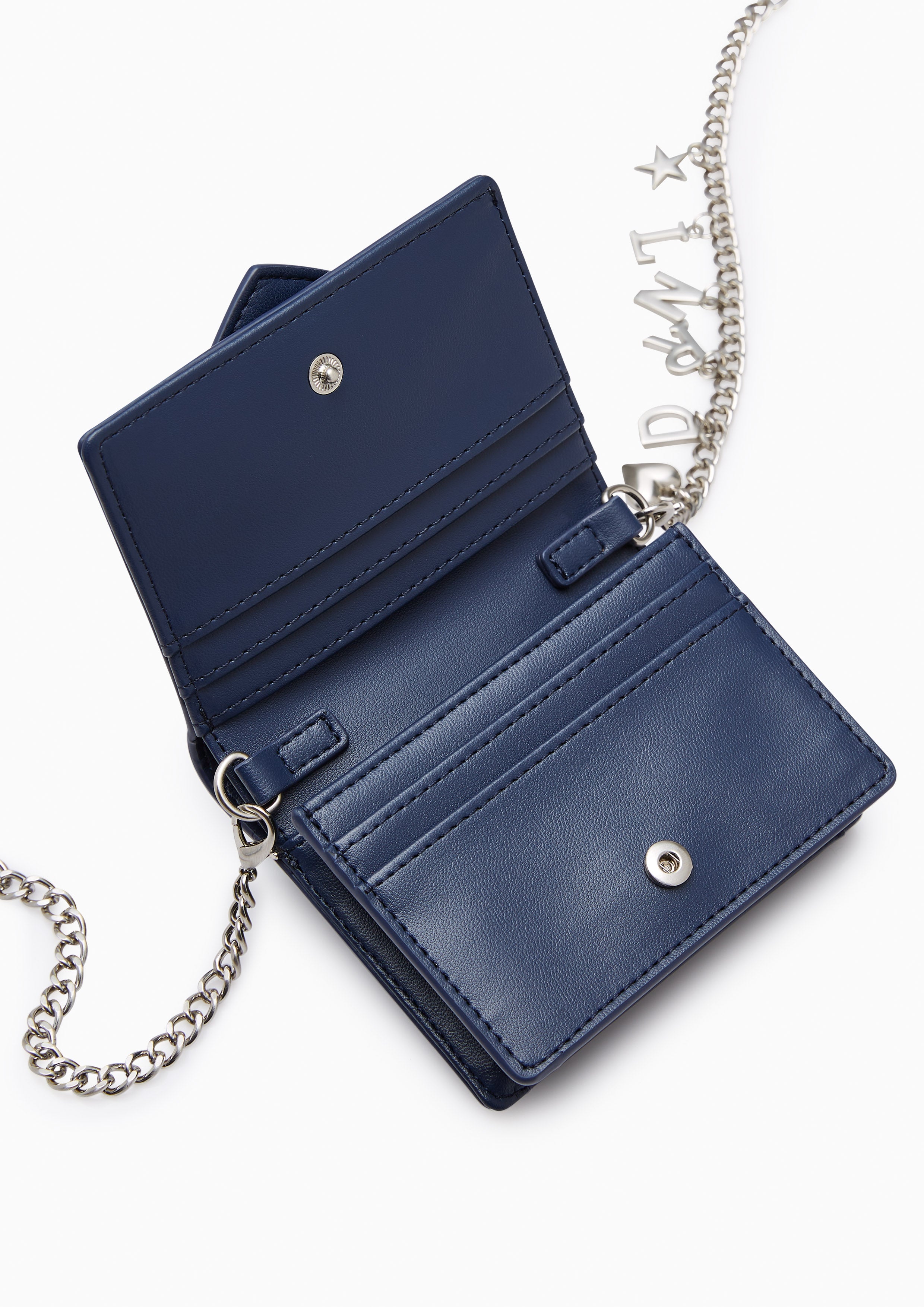 Heart Accent Wallet-On-Chain Bag Navy