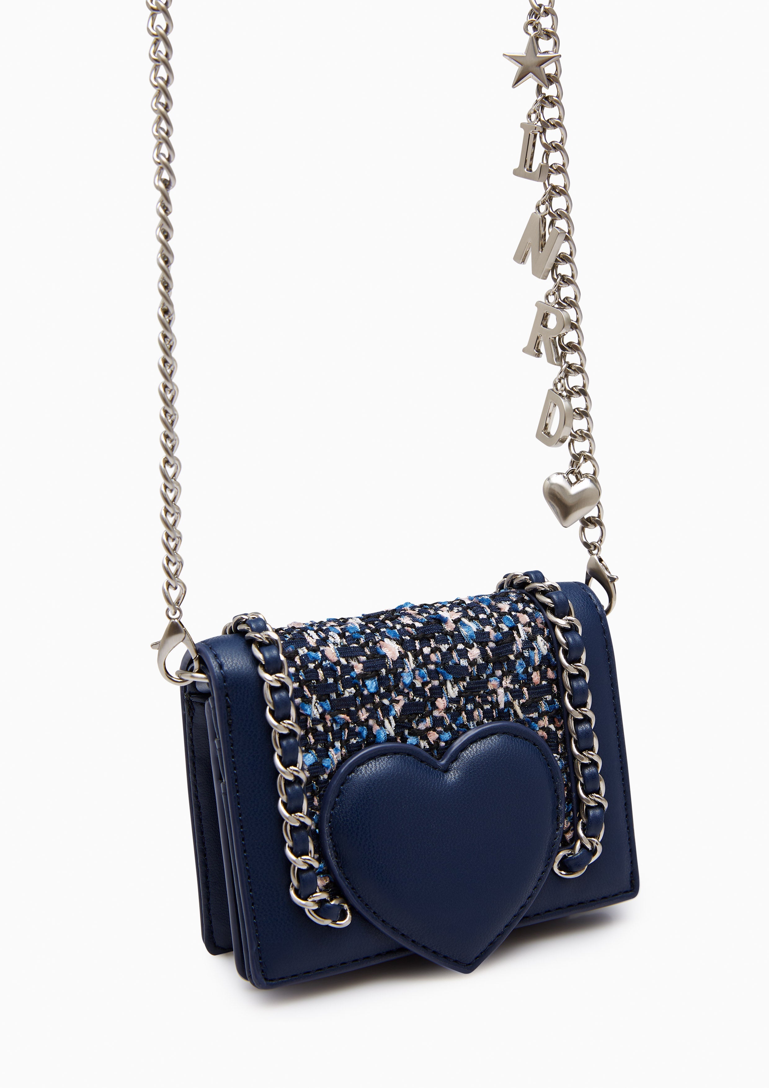 Heart Accent Wallet-On-Chain Bag Navy