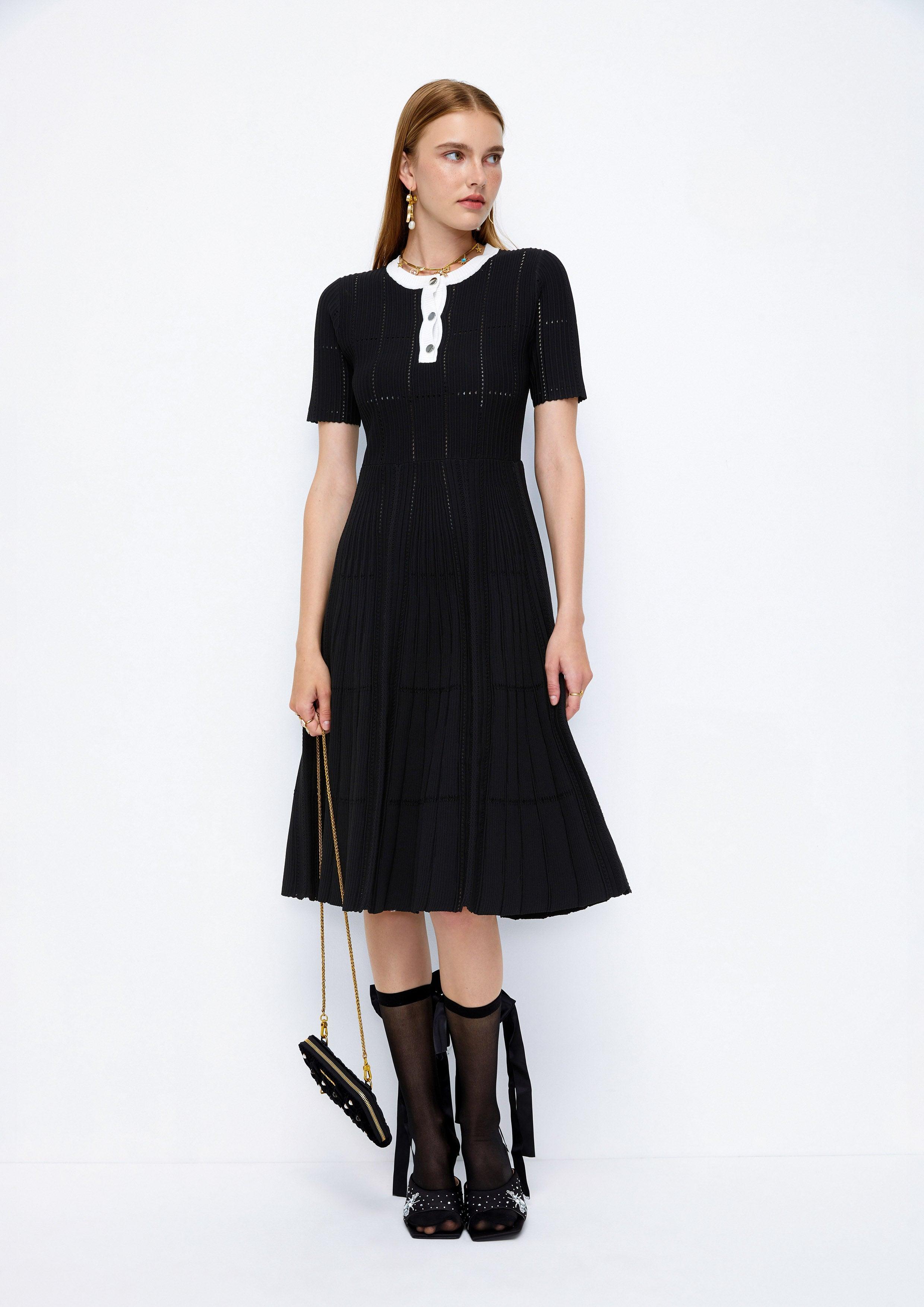 Lost In Museum Daydreamer Midi Shirt Dress Black