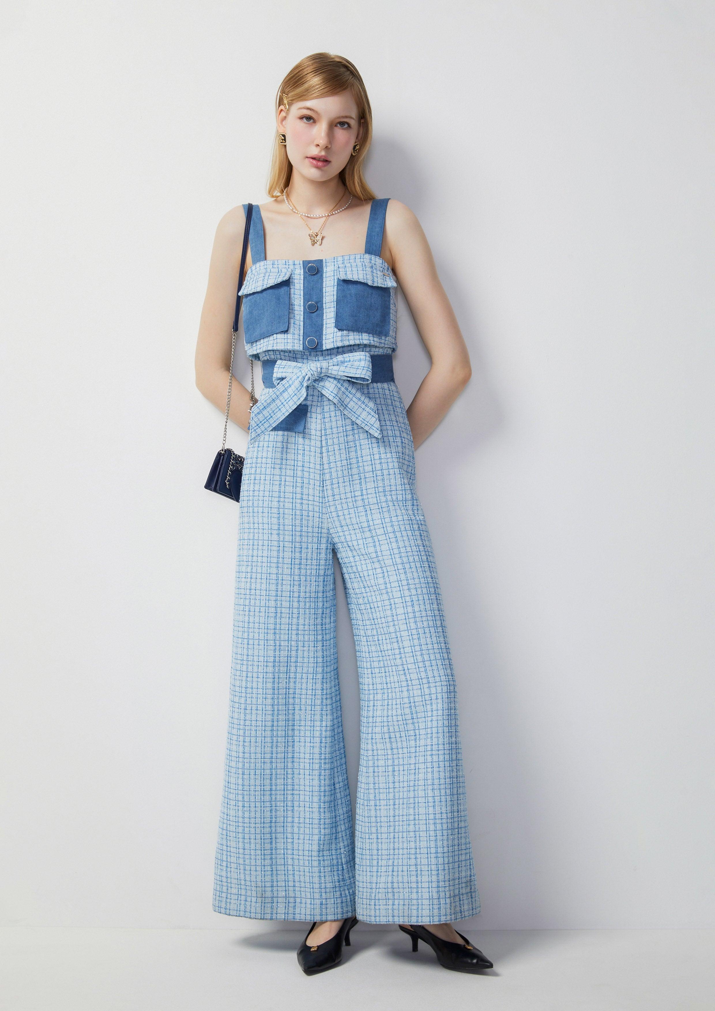 Femme Power Sleeveless Jumpsuit Blue