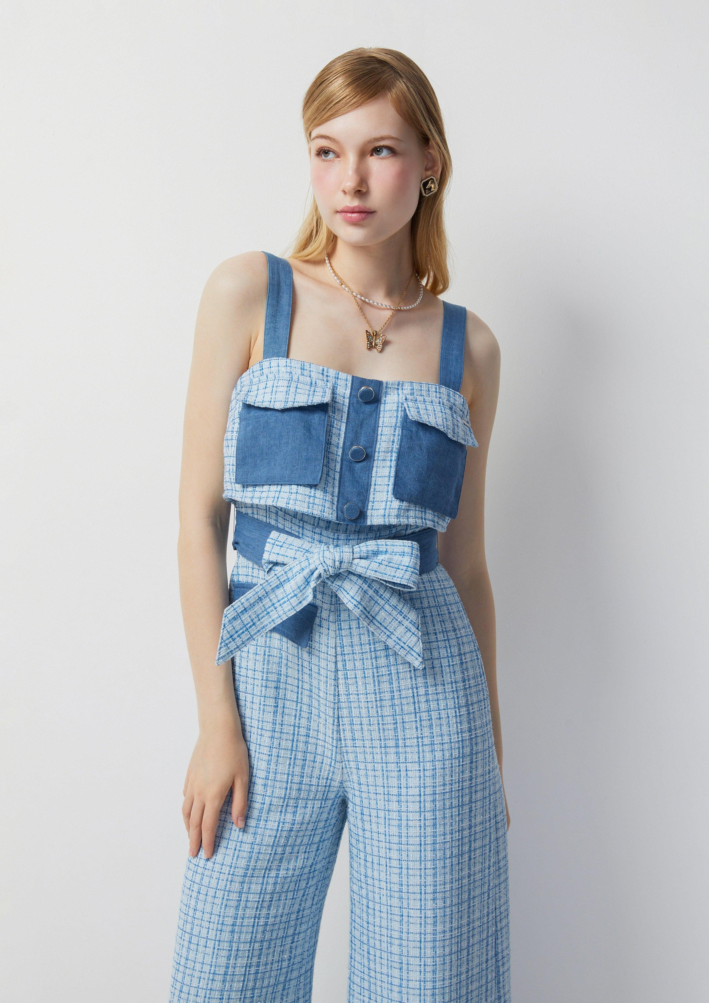 Femme Power Sleeveless Jumpsuit Blue