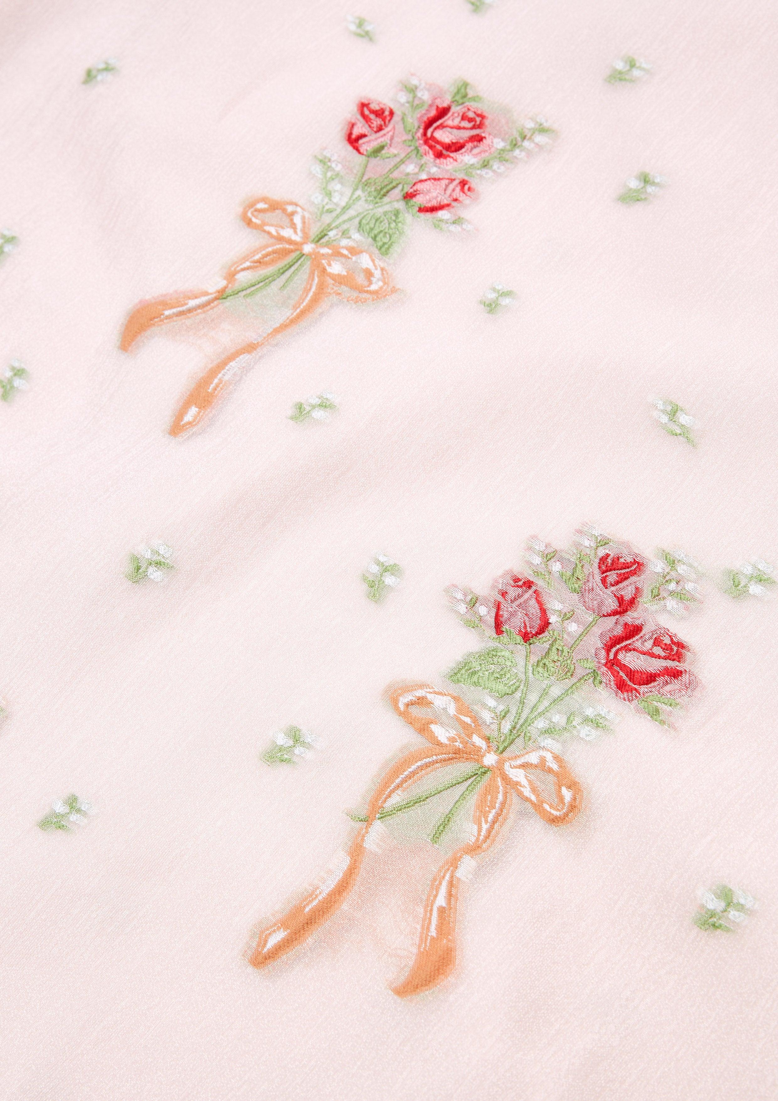 Nostalgia Chronicles Bouquet Print Skirt Pink