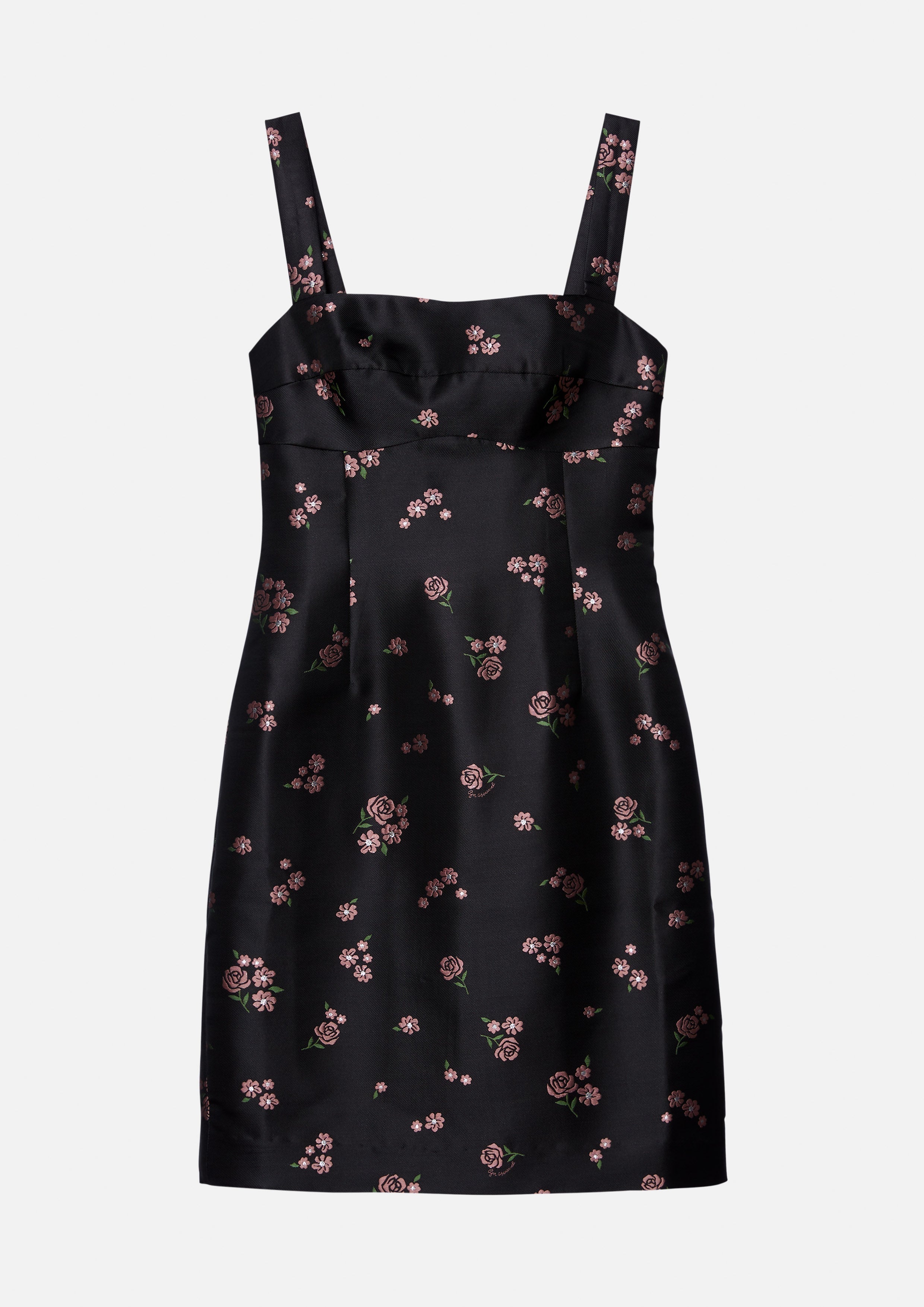 Square-Neck Sleeveless Floral Short Dress Nostalgia Chronicle Collection