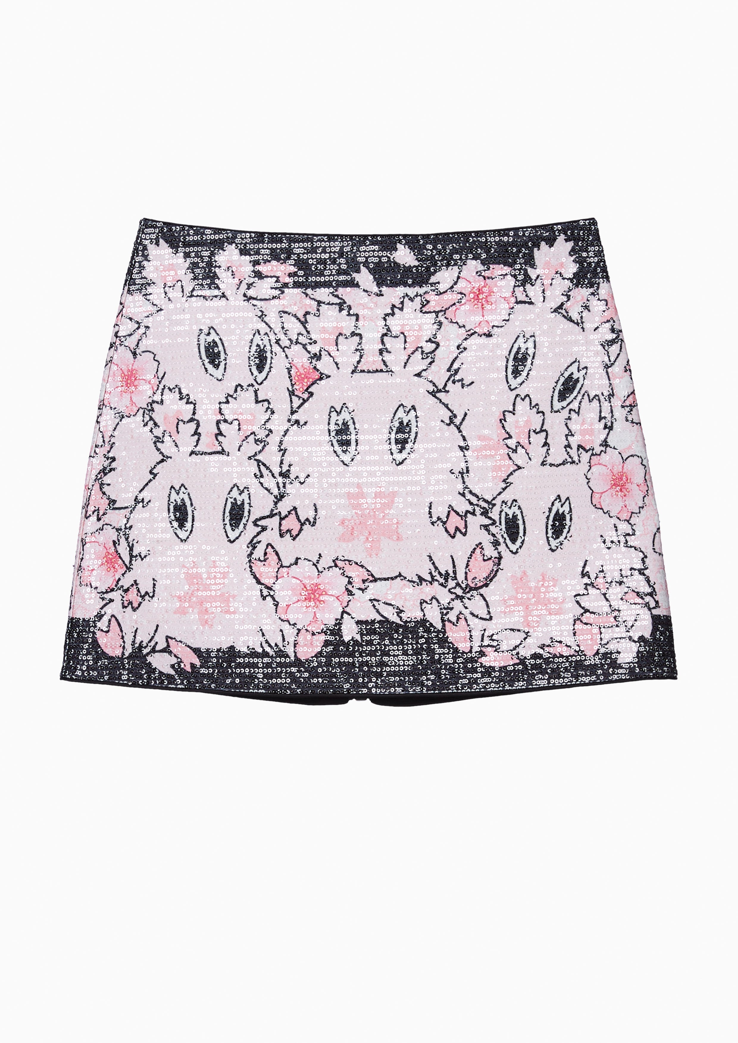 Sakura Spirit Disco Zip Short Skirt Multi Color