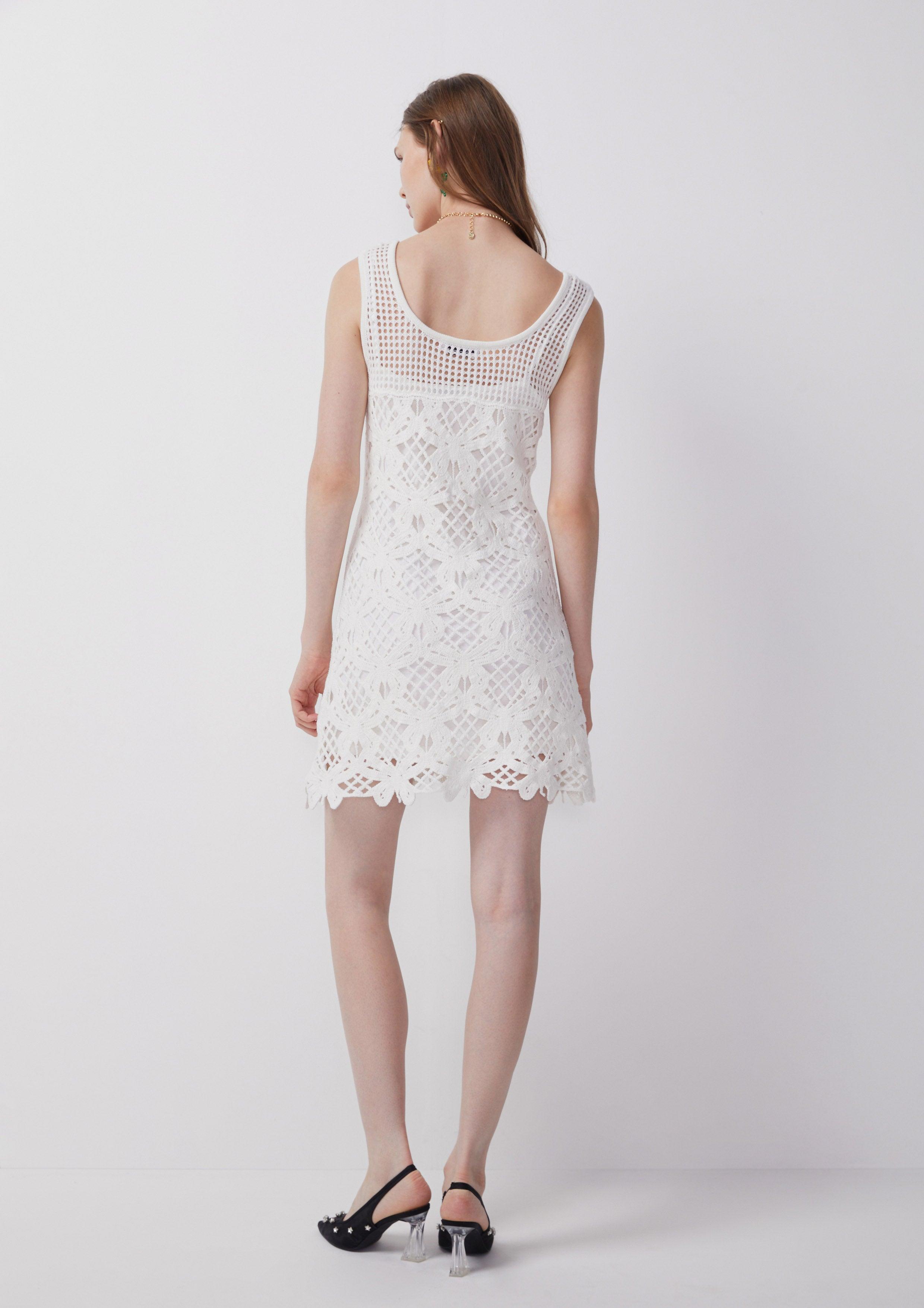 Nostalgia Chronicles Mesh Mini Dress White