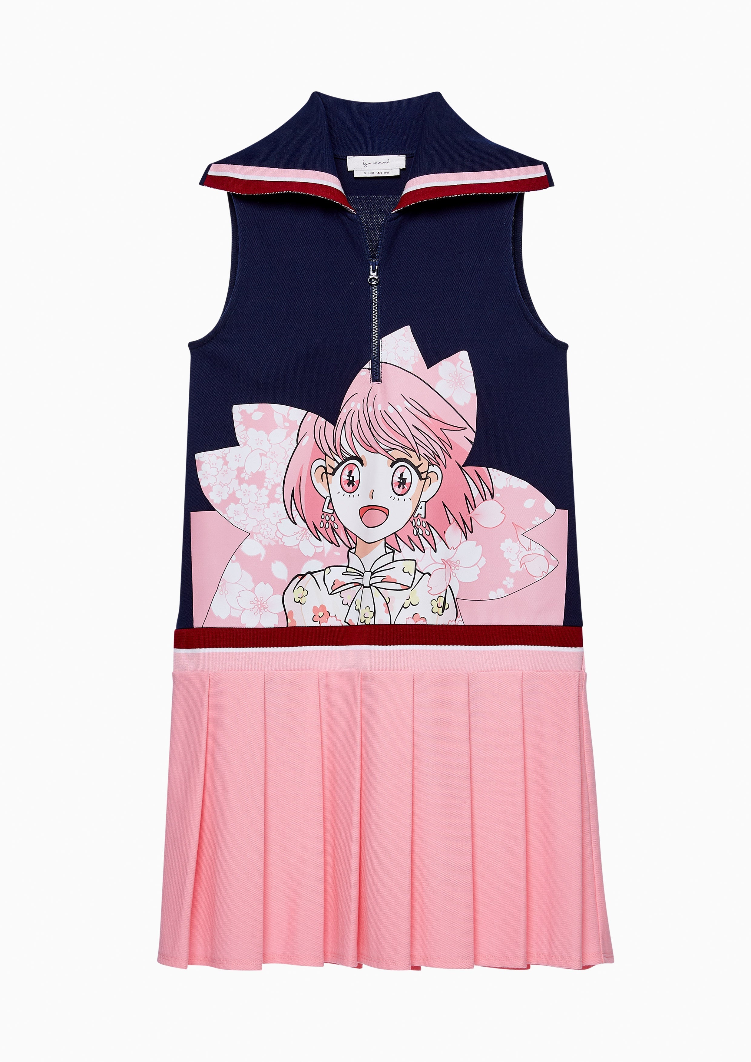 Sakura Spirit Sleeveless Pleat Short Dress Sakura Spirit Collection