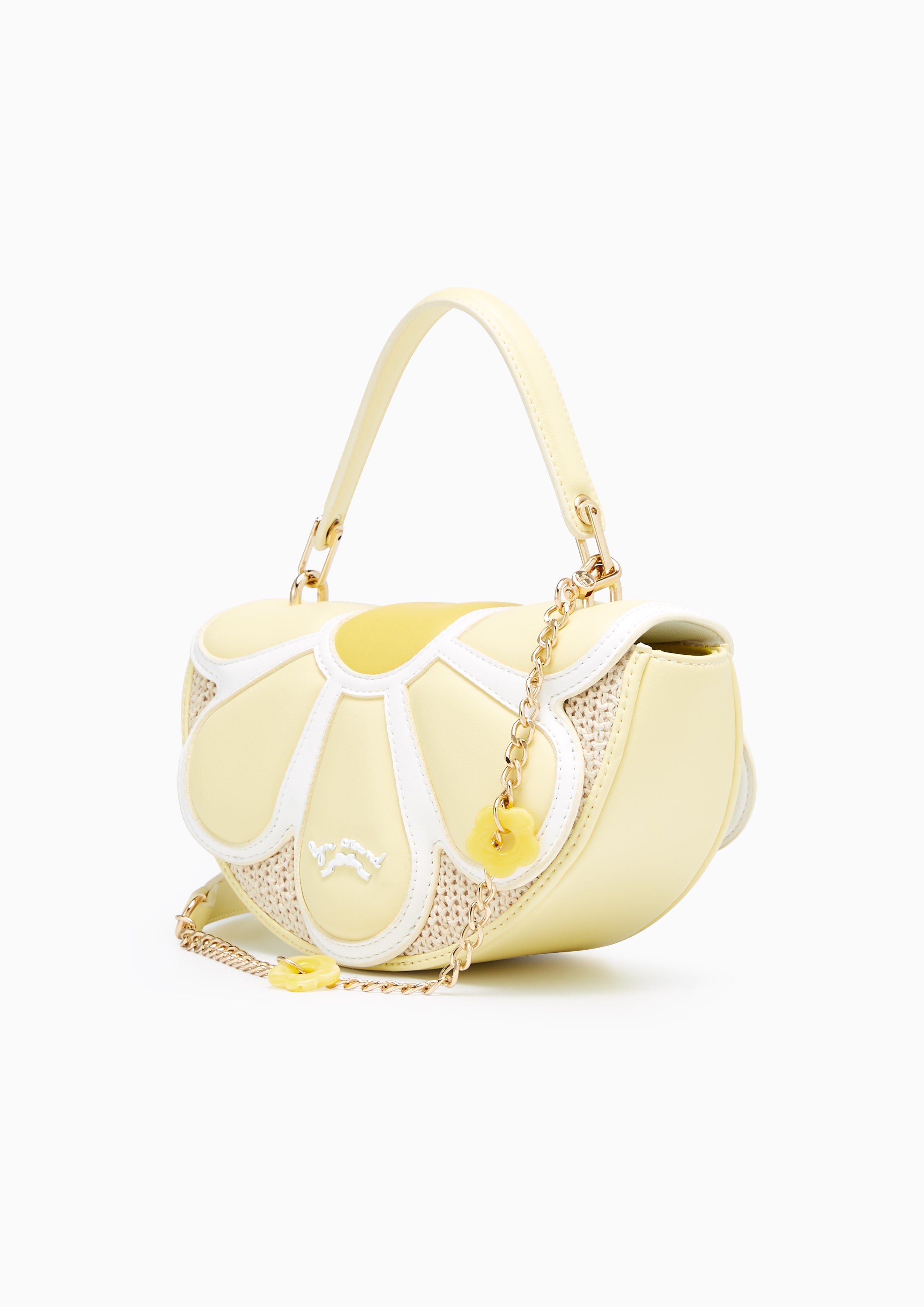 Daisy Crescent Crossbody Bag Light Yellow