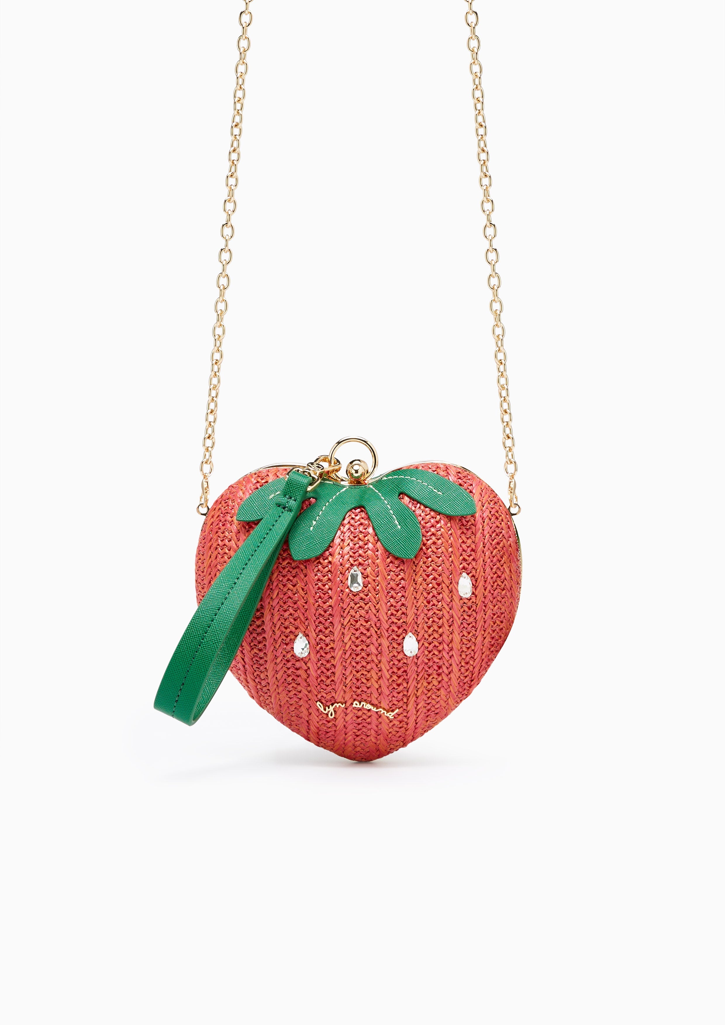 Raffia Style Strawberry Bag Red