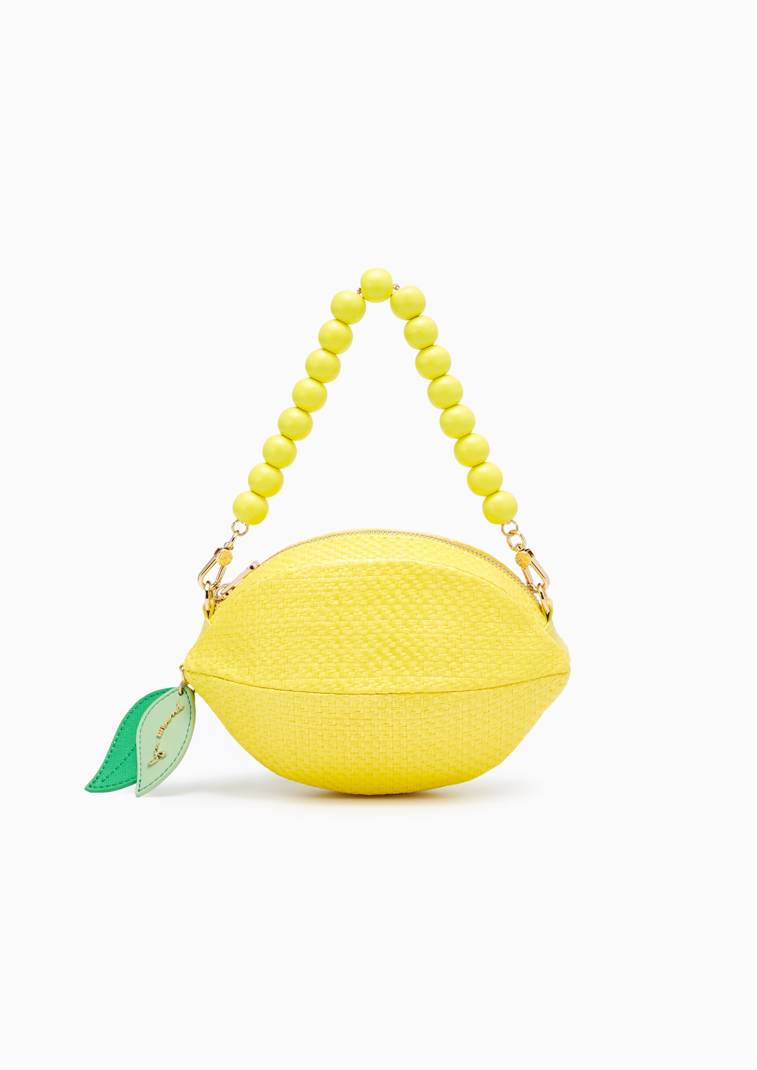 Lemon Bead Strap Bag Yellow