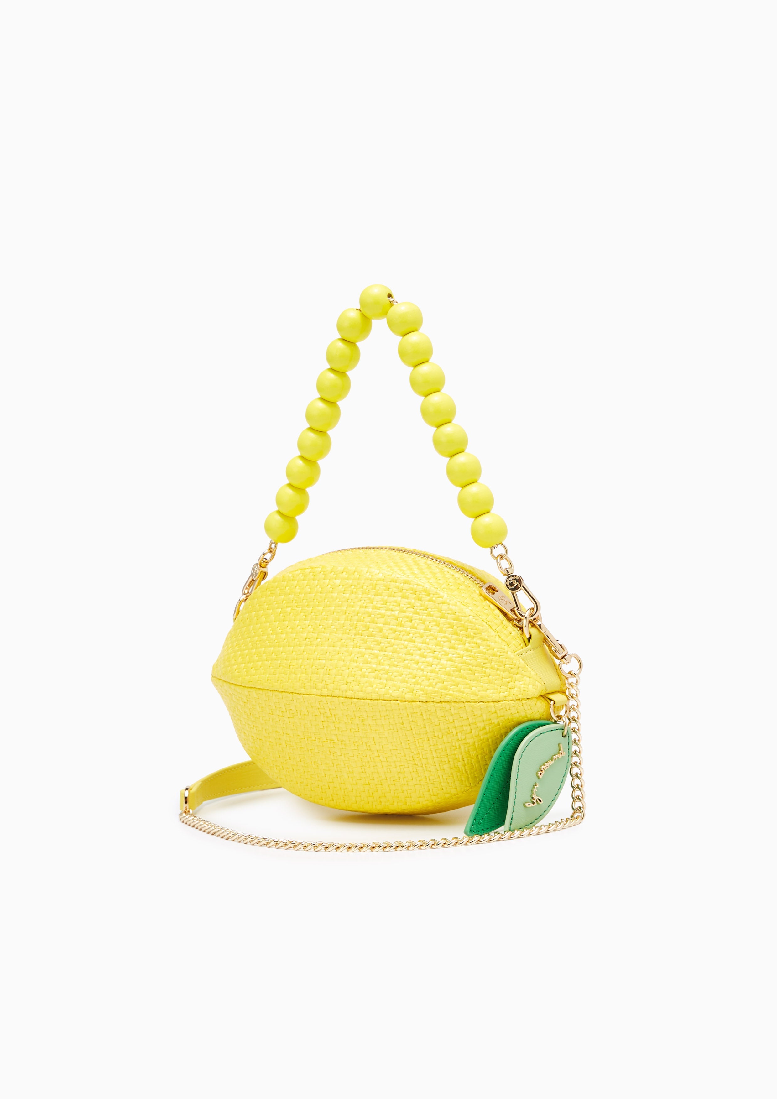 Lemon Bead Strap Bag Yellow