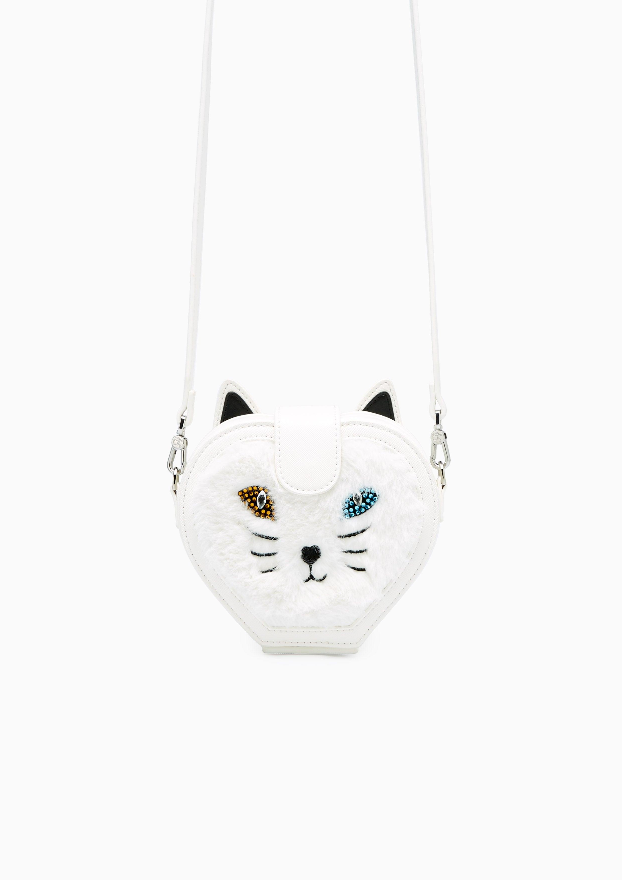 Kitty Heartie Crossbody Bag White