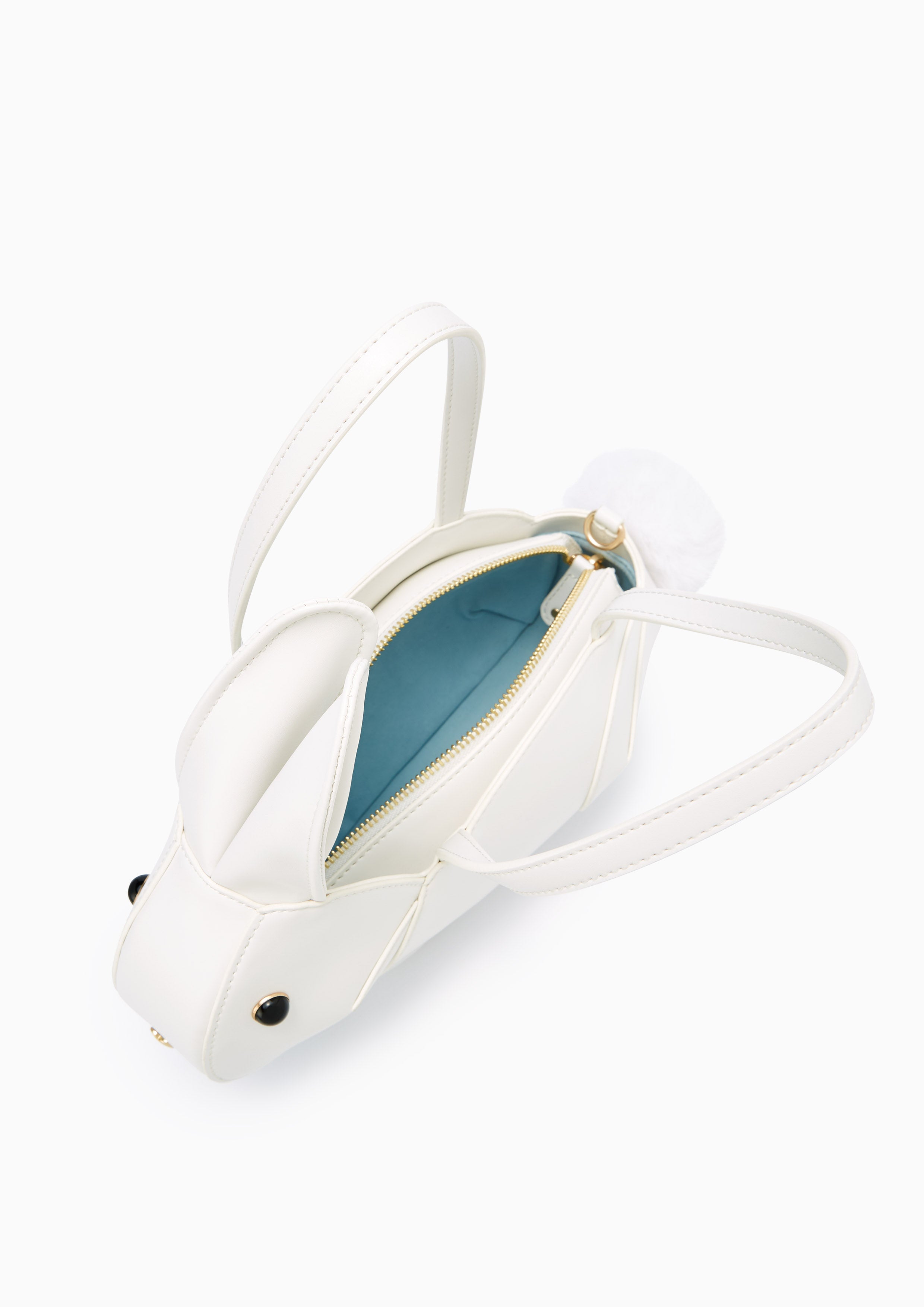 Rabbit Top Handle Crossbody Bag White