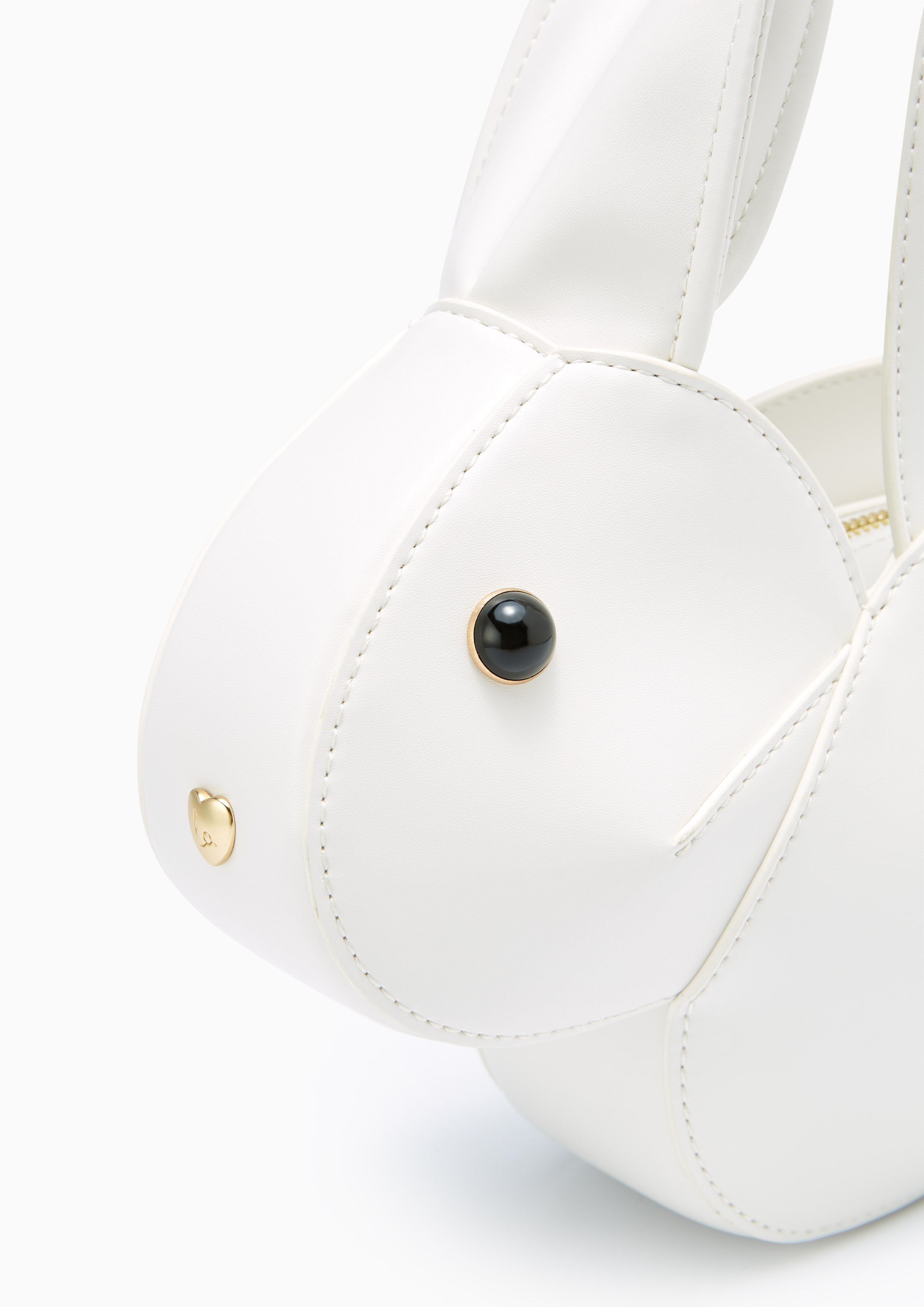 Rabbit Top Handle Crossbody Bag White