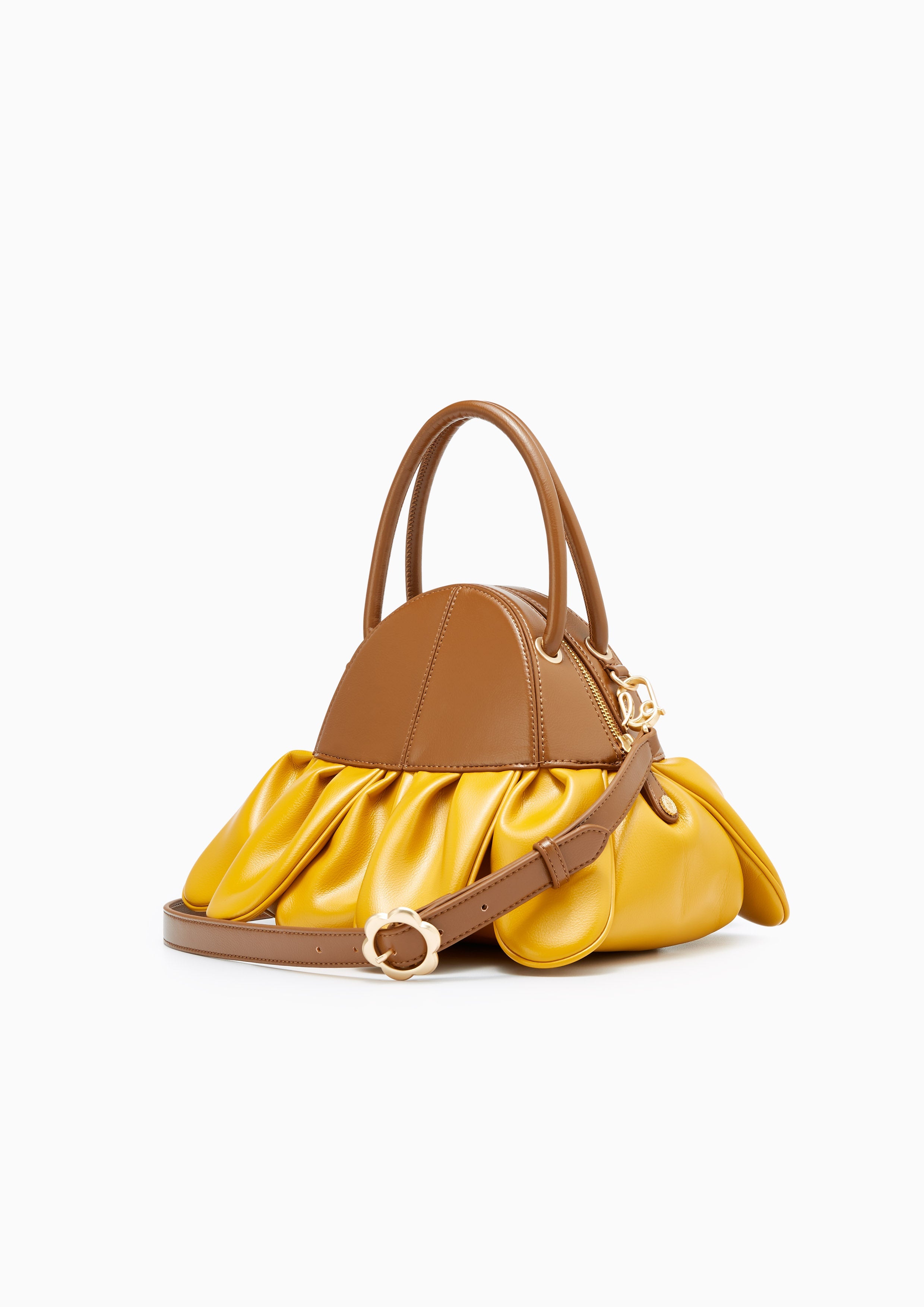 Sunflower Crossbody Top Handle Bag Mustard