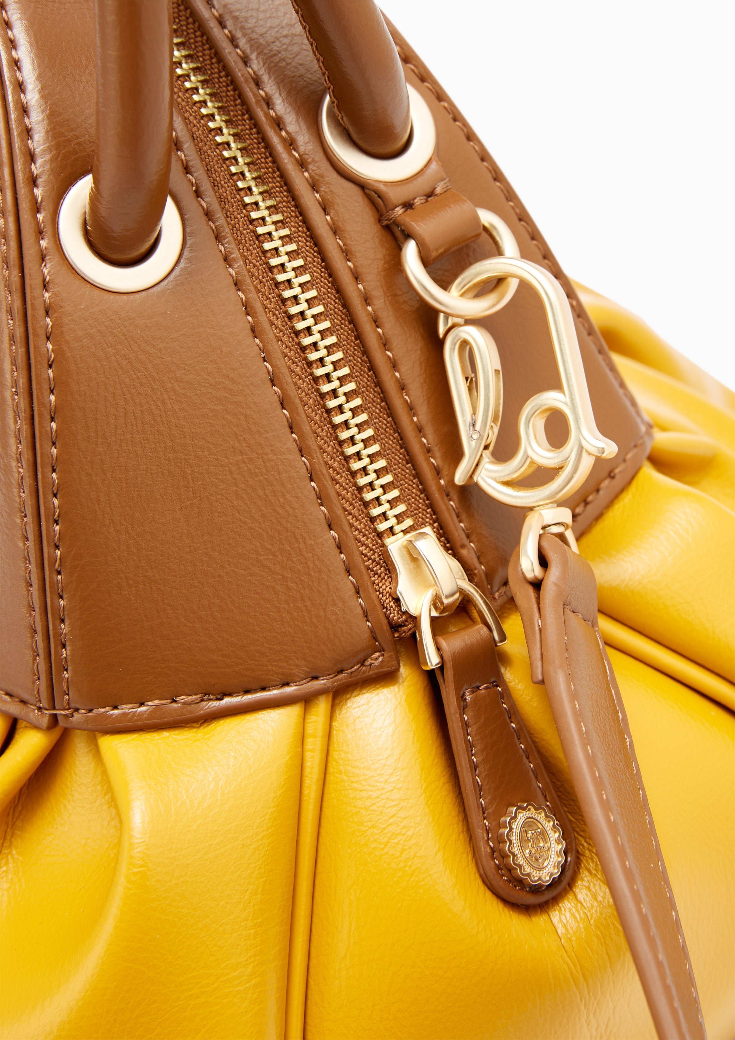 Sunflower Crossbody Top Handle Bag Mustard