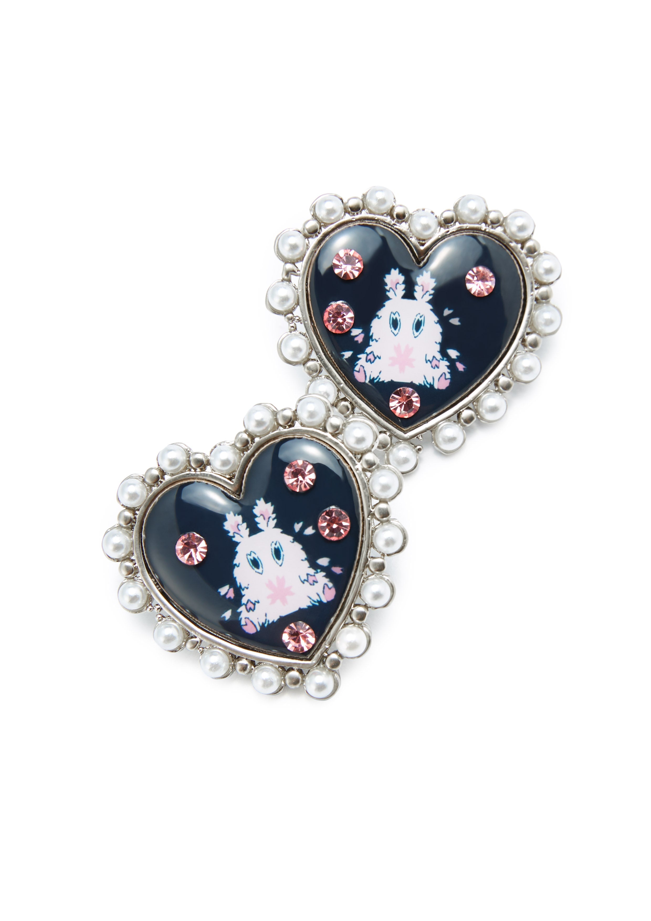 Heart-Shaped Pinku Stud Earring Multi Color