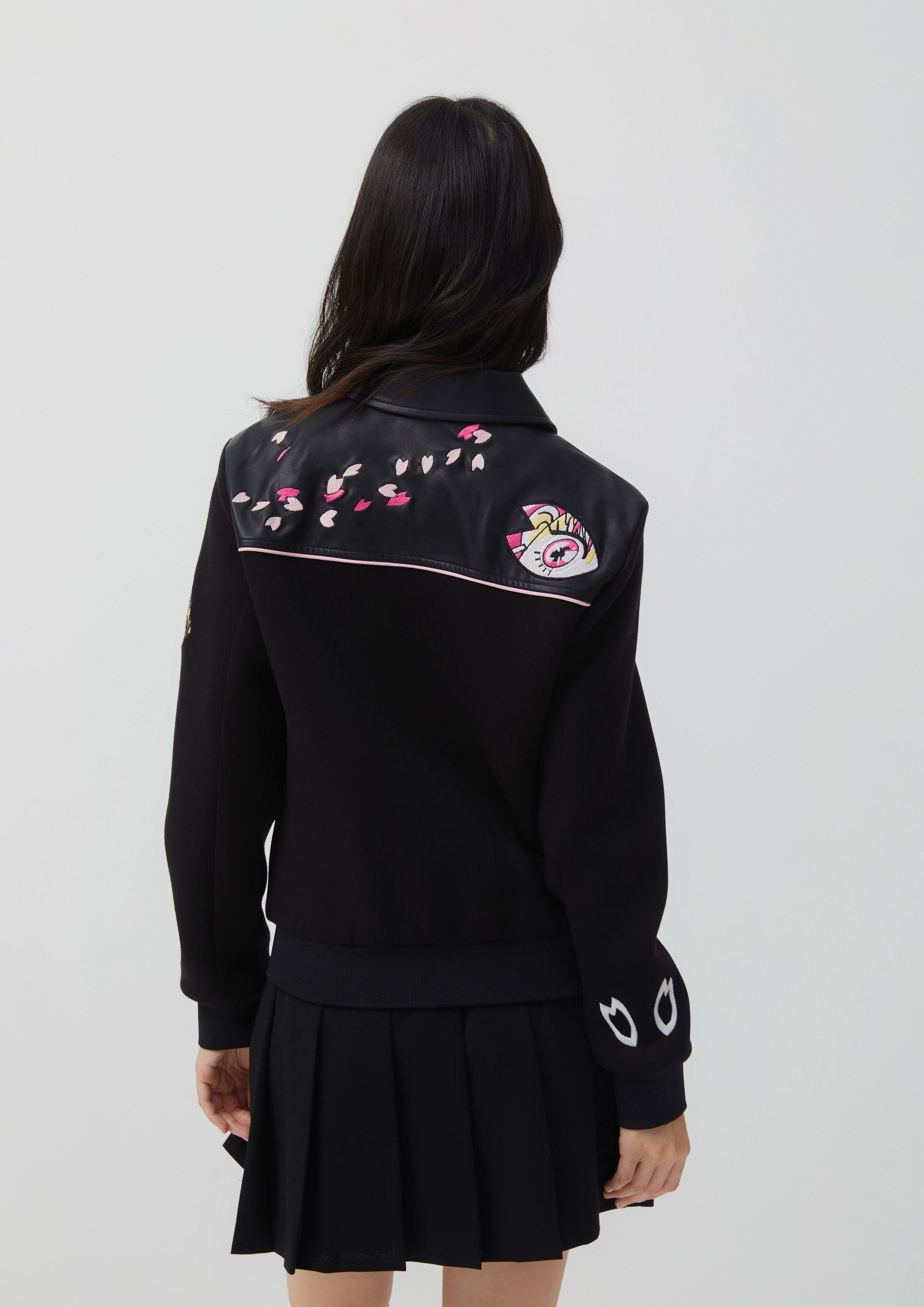 Sakura Spirit Contrast Bomber Jacket Sakura Spirit Collection