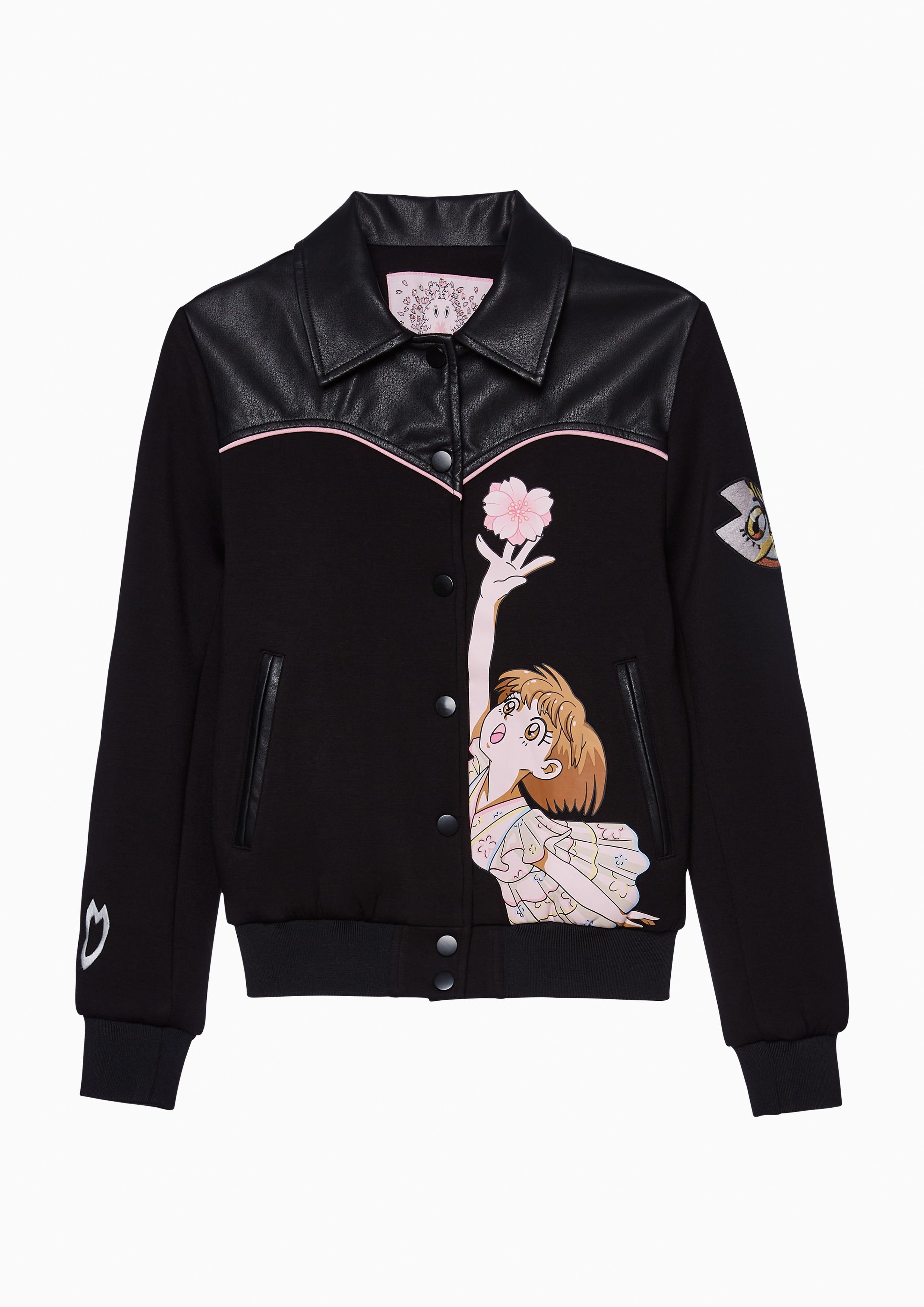 Sakura Spirit Contrast Bomber Jacket Sakura Spirit Collection