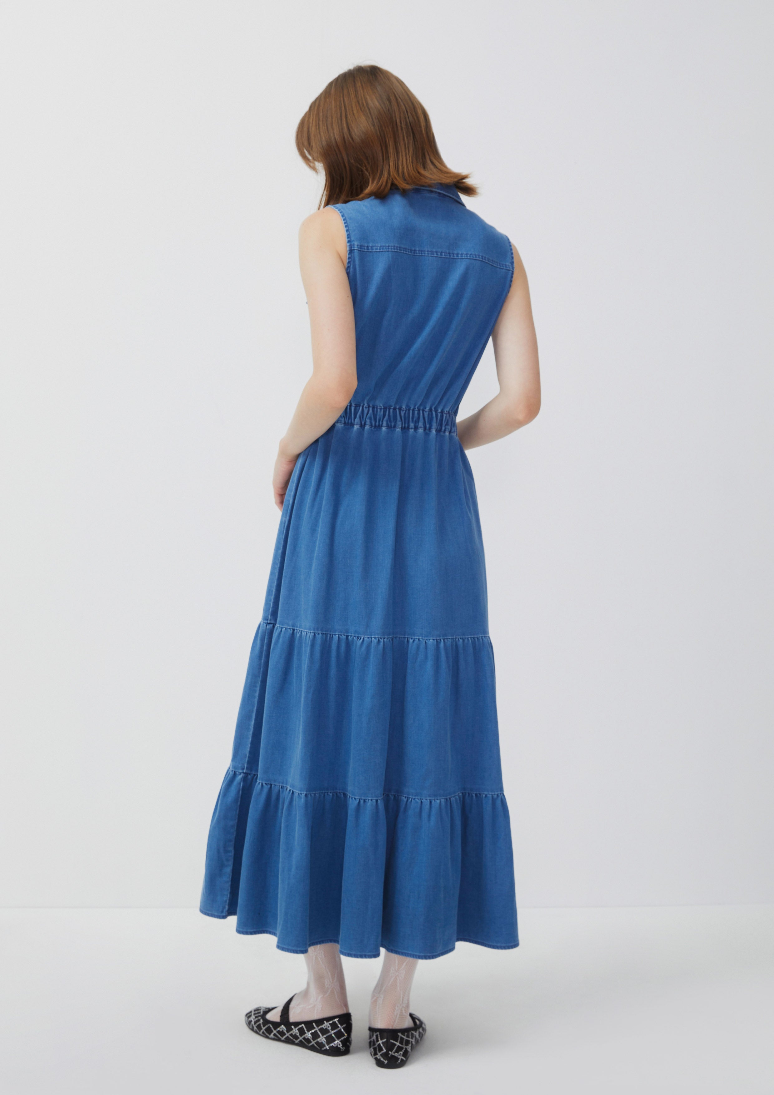 Sleeveless Denim Maxi Dress Nostalgia Chronicle Collection