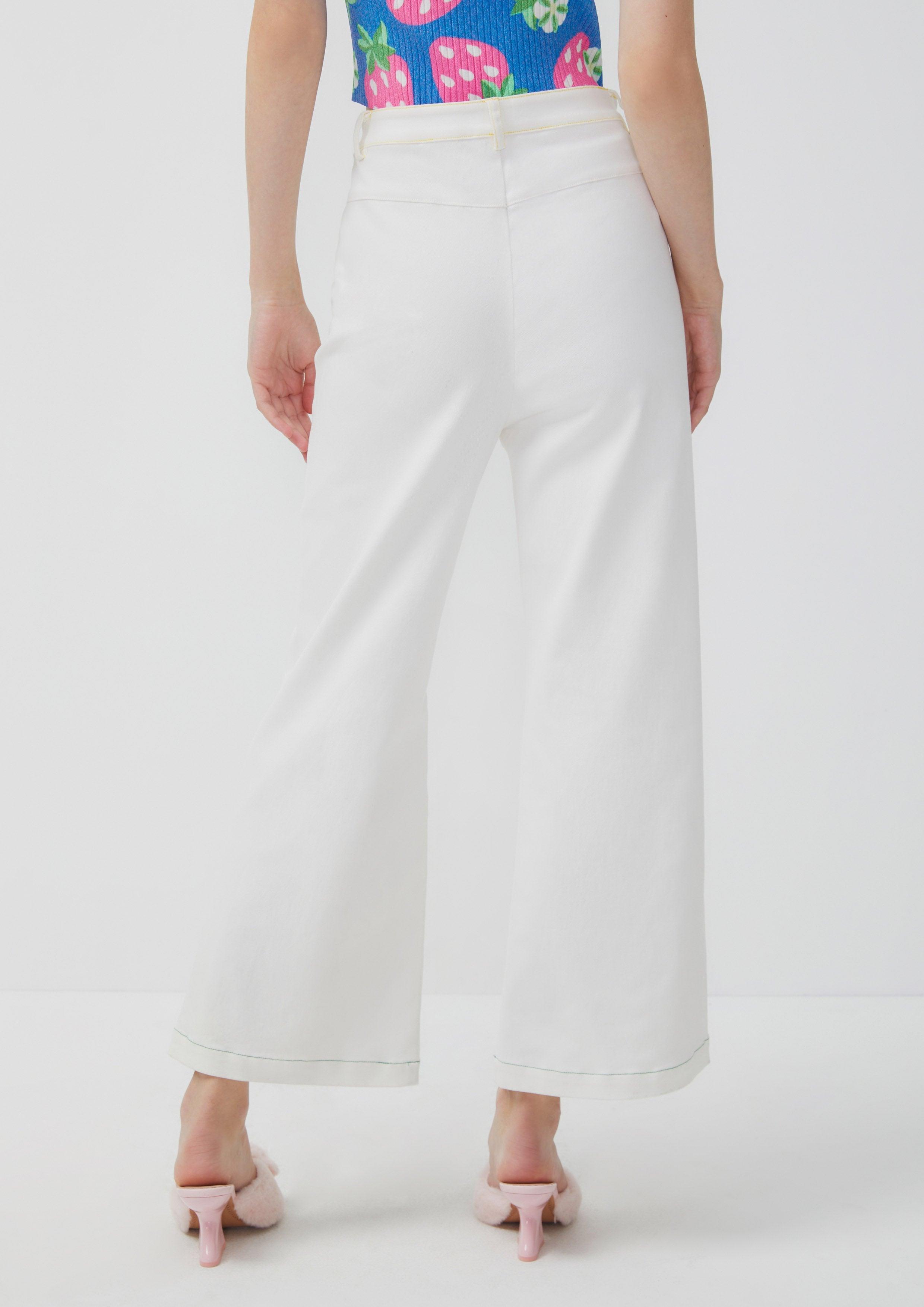 Nostalgia Chronicles Fruity Flared Pants White