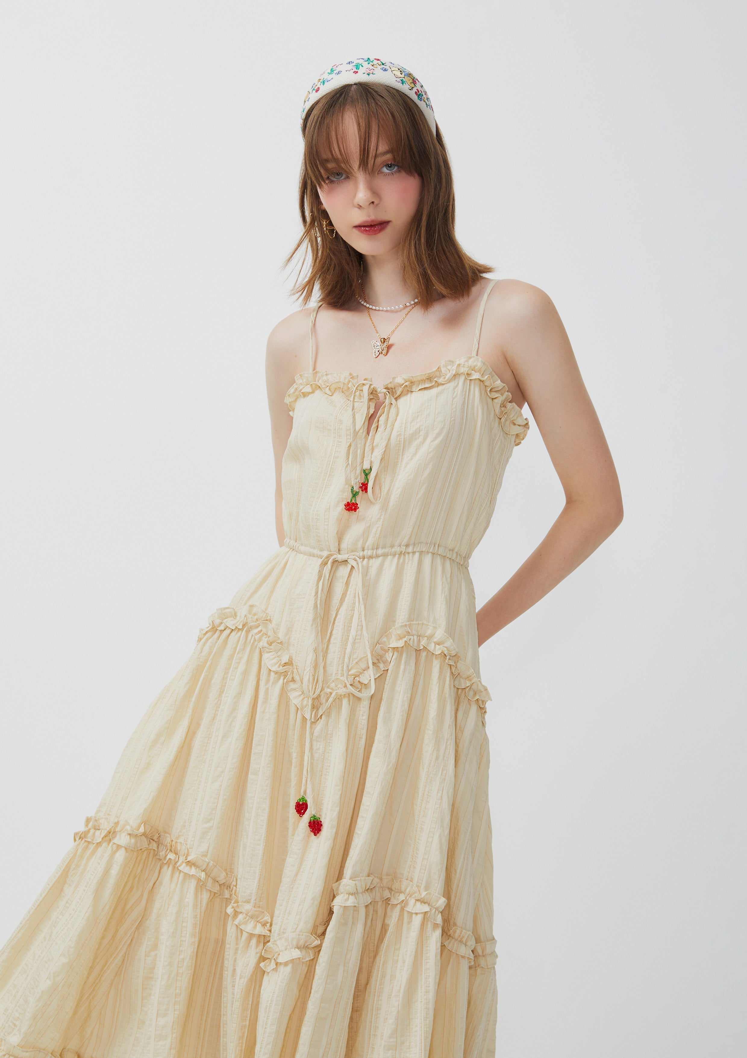 Cami Strap Frill Midi Dress Nostalgia Chronicle Collection