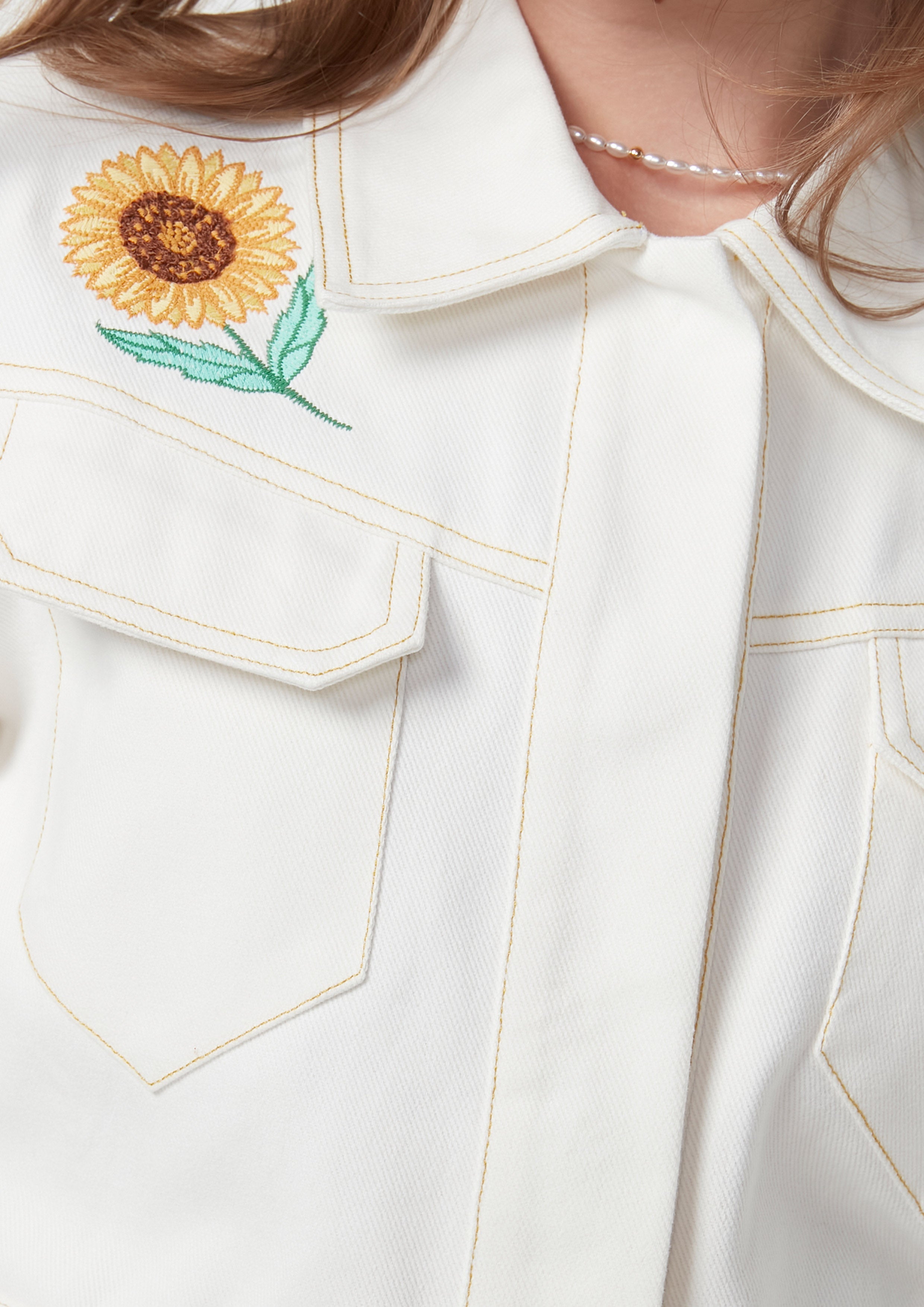 Sunflower Crop Shirt Blouse Nostalgia Chronicle Collection