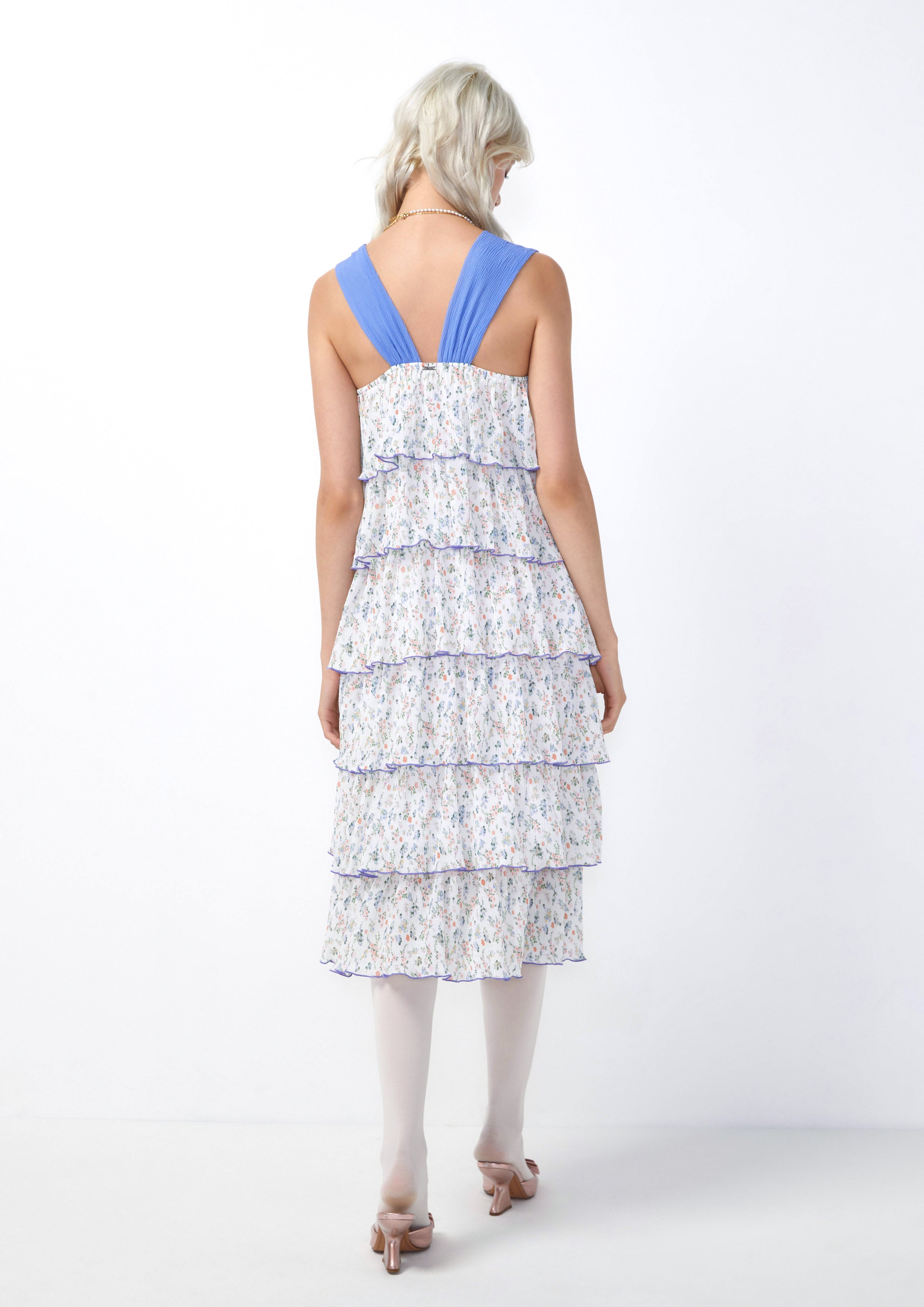 Print Ruffle Skirt Dress Nostalgia Chronicle Collection