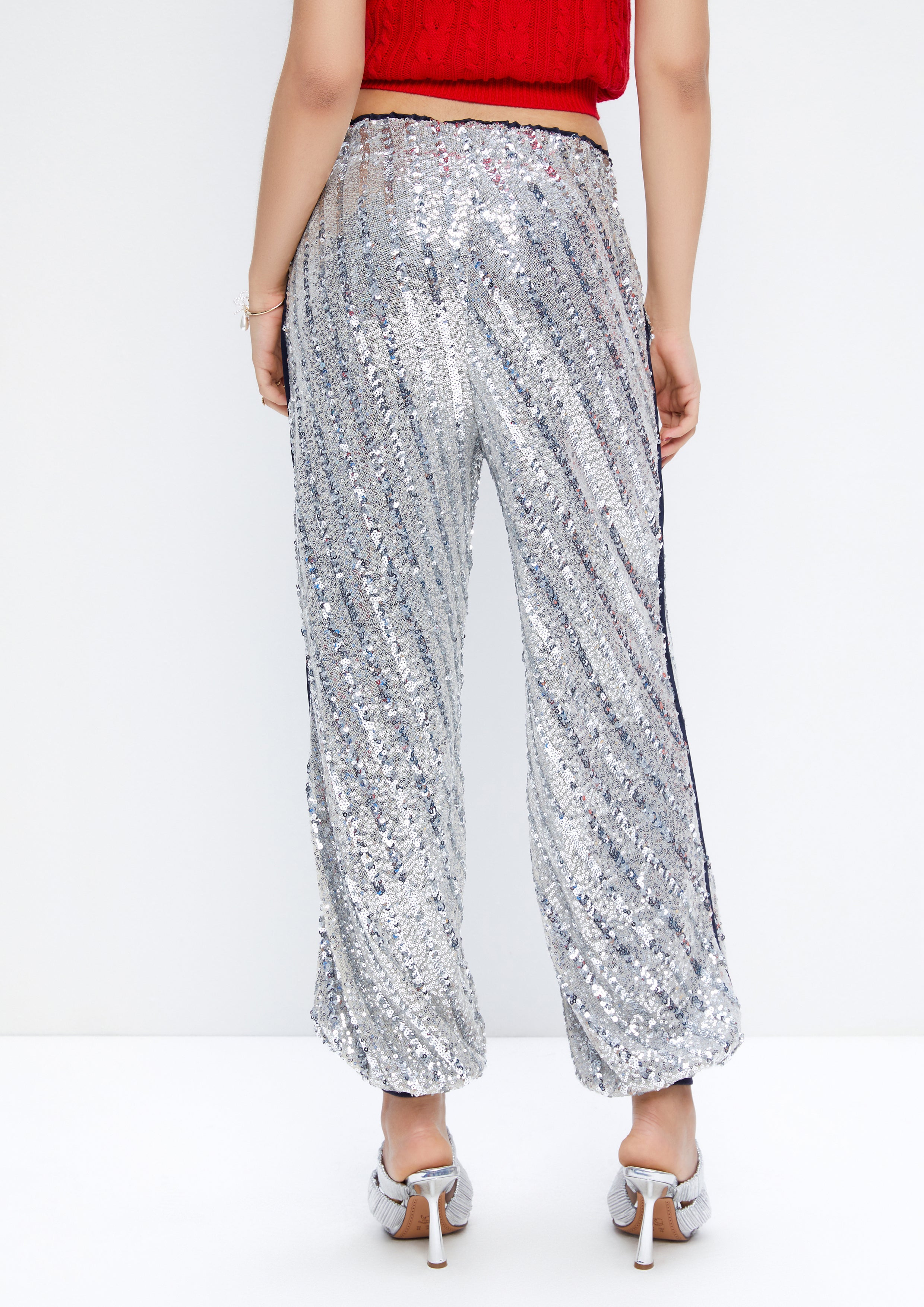 Sequined Panel Joggers The Star Athlete Collection