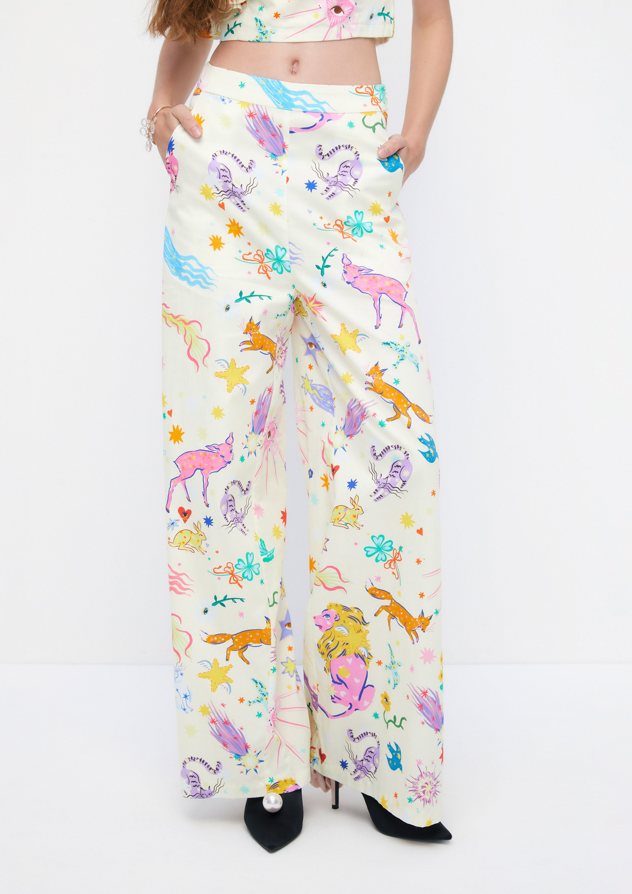 Zodiacal Dream Wide-Leg Pants Retro Rewind Collection