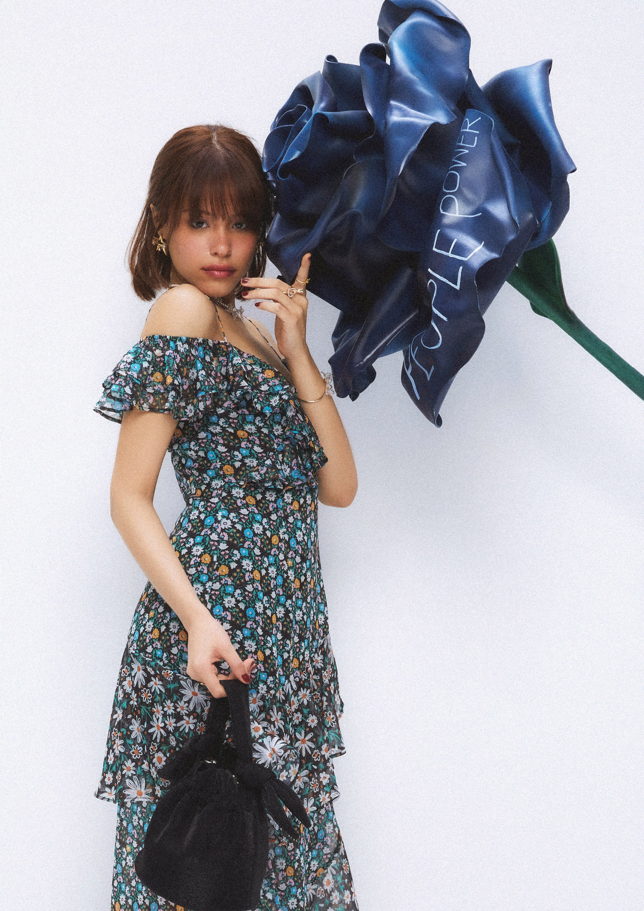 Asymmetric Floral Patchwork Midi Dress Dreamweaver Troop Collection