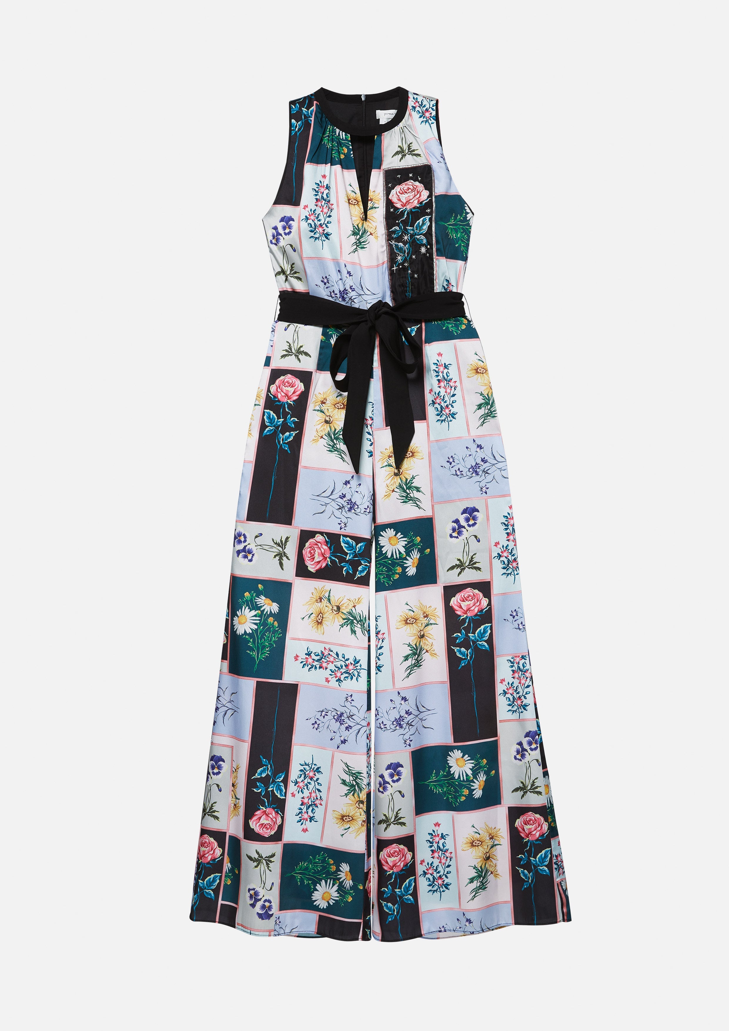 Floral Block Sleeveless Jumpsuit Dreamweaver Troop Collection