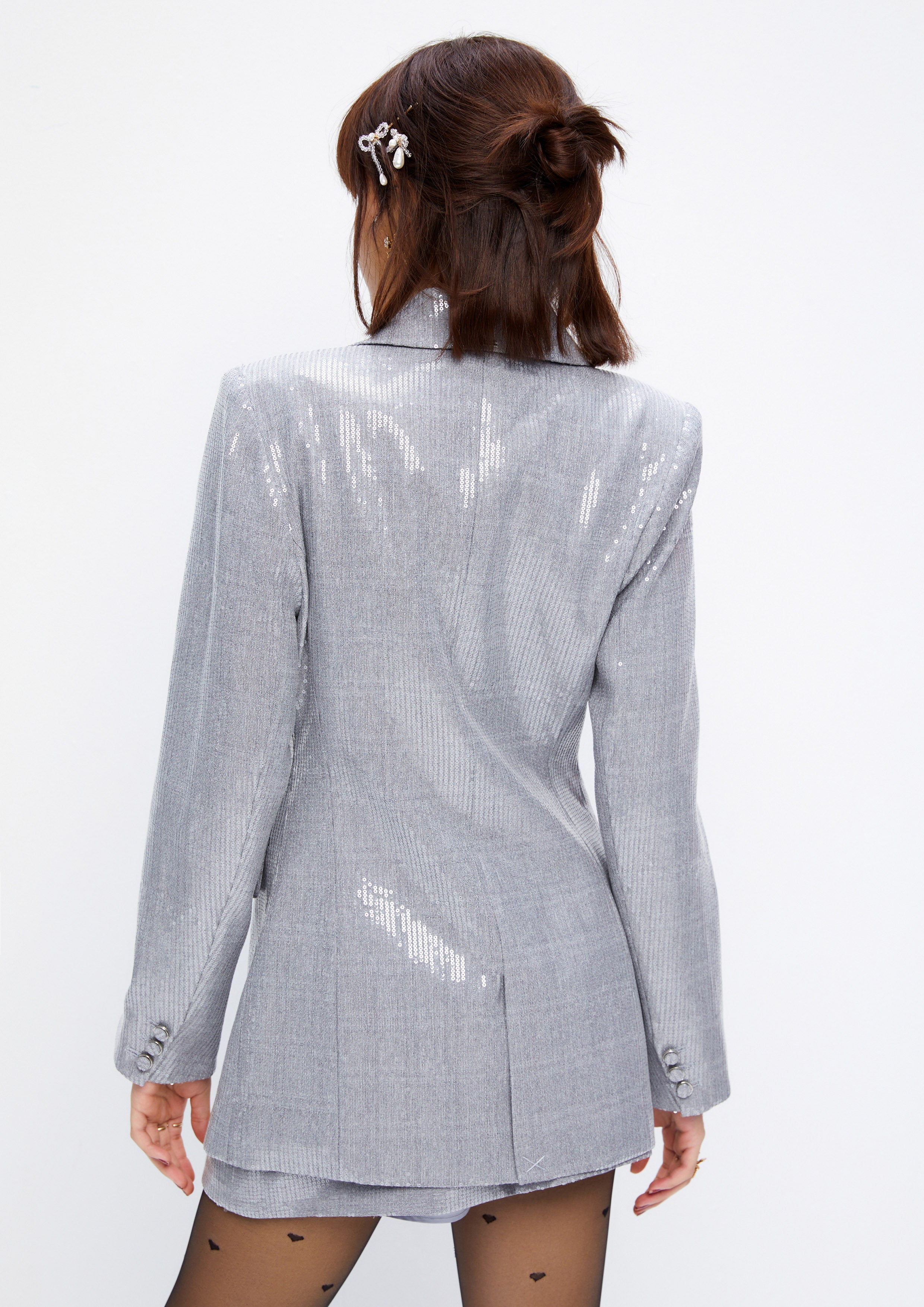 Sequined Fitted Blazer The Art and Craft Club Collection