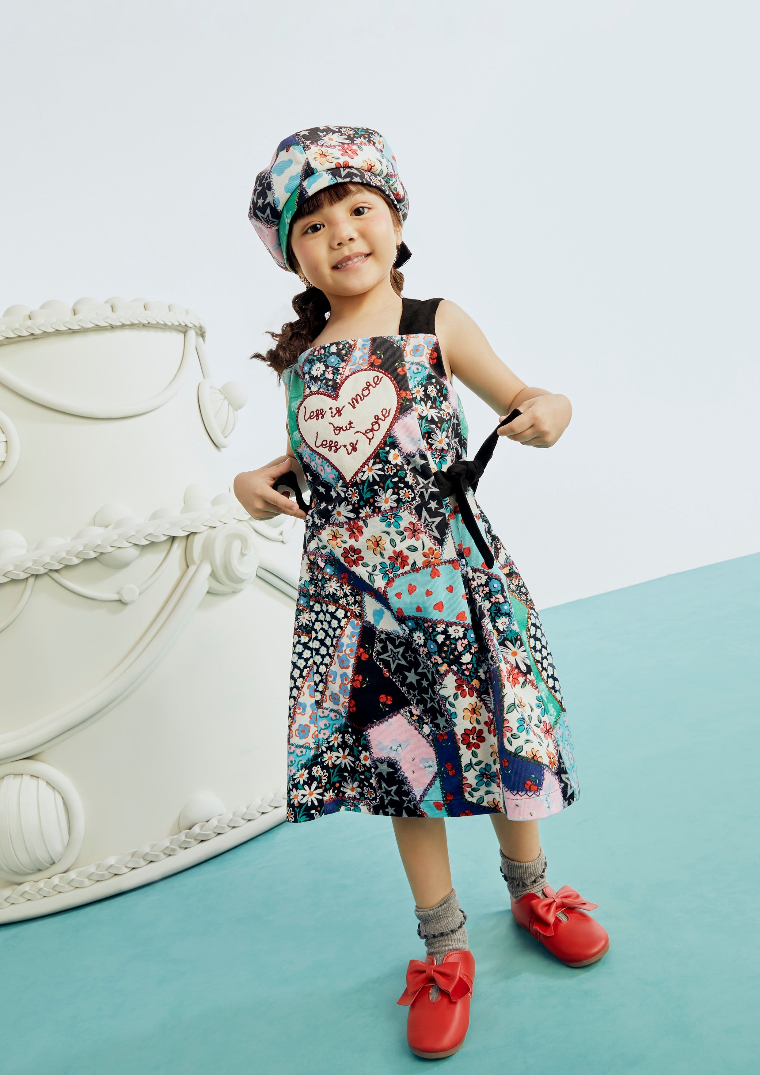 Patchwork Sleeveless Mini Dress For Girls Dreamweaver Troop Collection