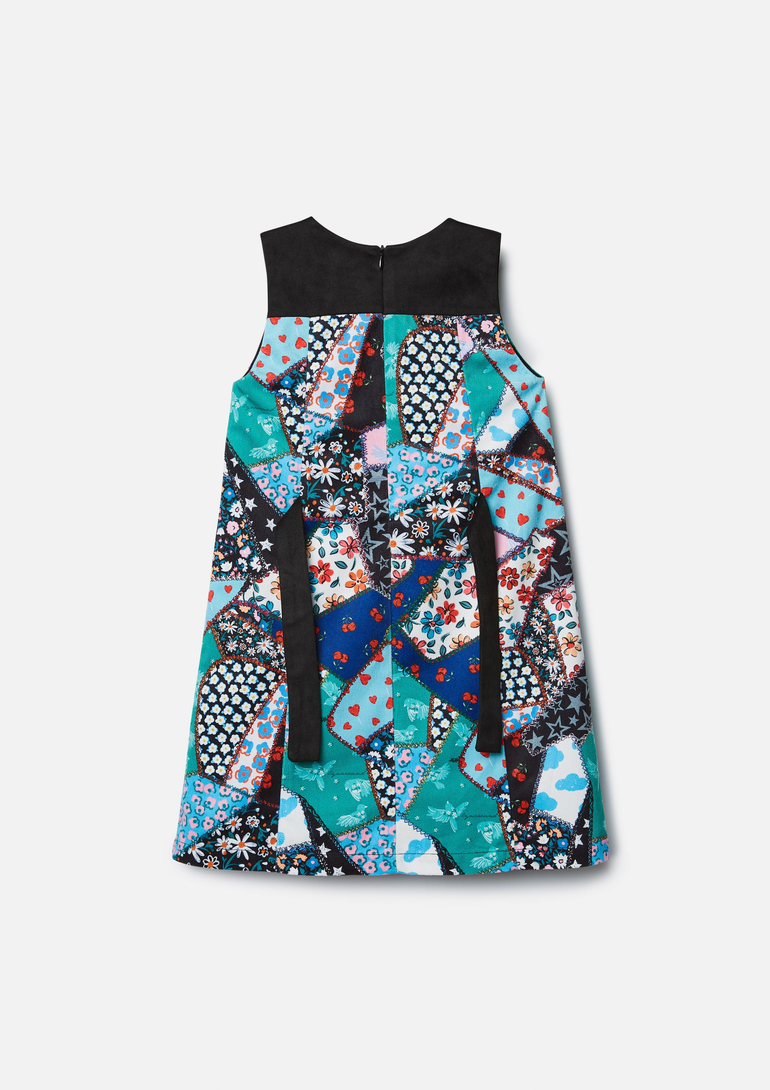 Patchwork Sleeveless Mini Dress For Girls Dreamweaver Troop Collection