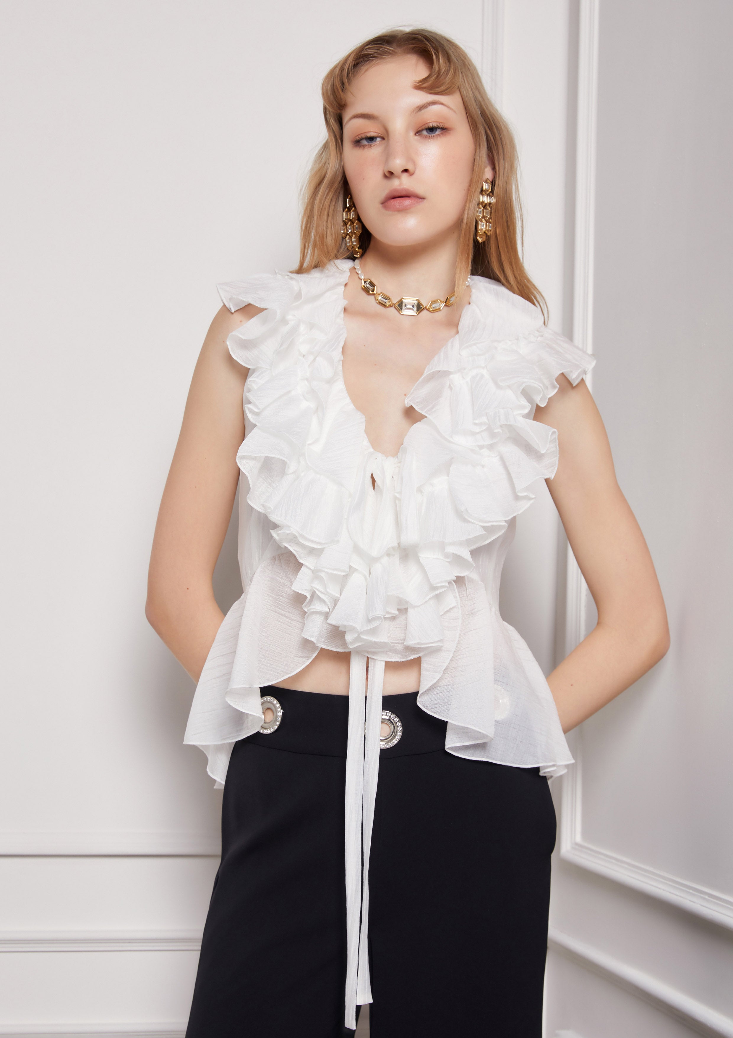 Allover Ruffle Top Retro Rewind Collection